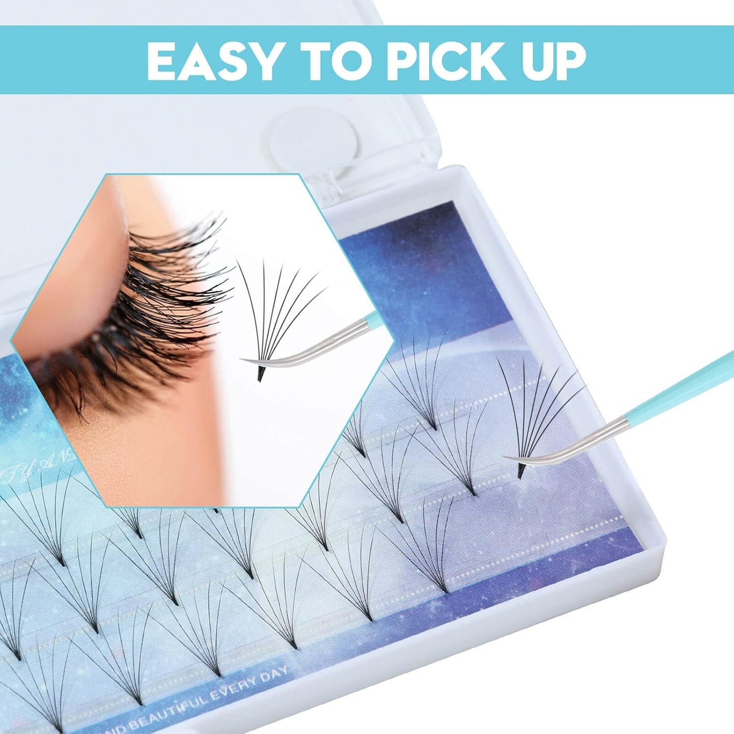 Ms.Queen Lash Tweezers for Eyelash Extensions,Professional 5Pcs Fiber Tip Curved Isolation 45 90 Degree Boot Volume Lash Tweezers for Extensions, Blue