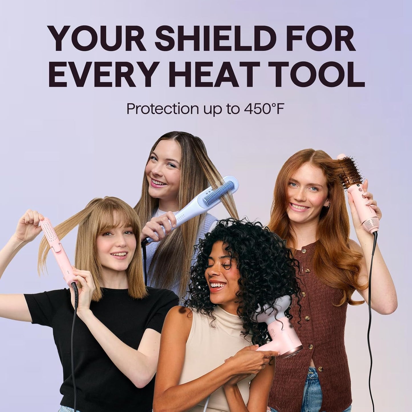 wavytalk Smooth Barrier Heat Protectant Spray for Hair, Thermal Protection Spray for All Hair Tools to Smooth&Hydrate, Up to 450℉ Protection, Damage Repair&Frizz Control, 1.69 Fl Oz