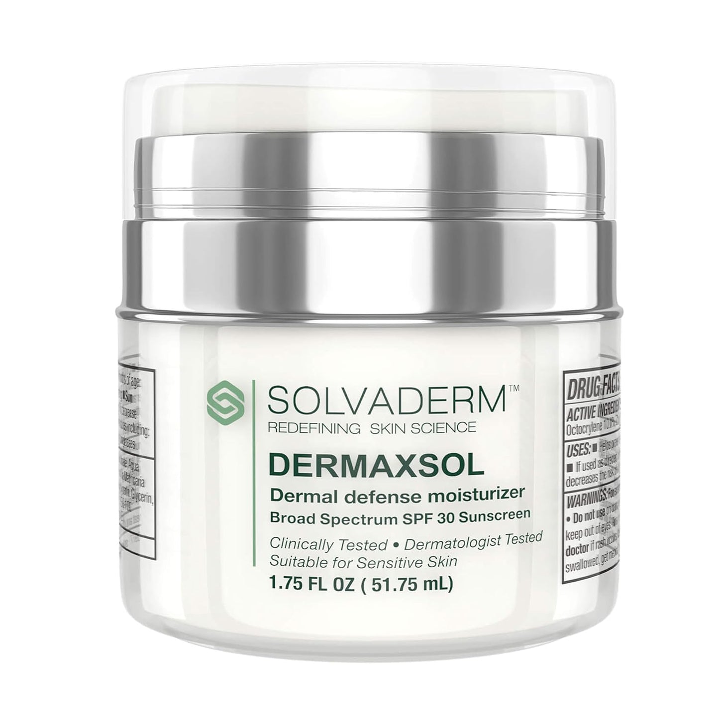 Solvaderm Dermaxsol Daily Moisturizer with Broad Spectrum SPF 30 – Lightweight, Non-Greasy Face Lotion for Hydration & Sun Protection – For All Skin Types – Dermatologist Formulated & Approved