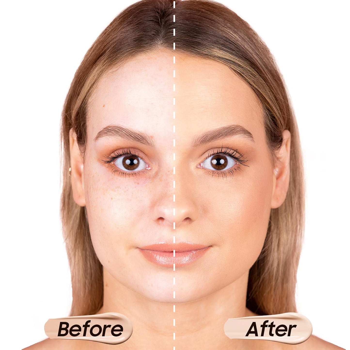 Matte Full Coverage Liquid Foundation - Lightweight & Flawless Oil Control Foundation Makeup, Waterproof and Long-Lasting Skin Foundation Concealer for Dry and Oily Skin, 1 Fl Oz (#104 Buff Beige)