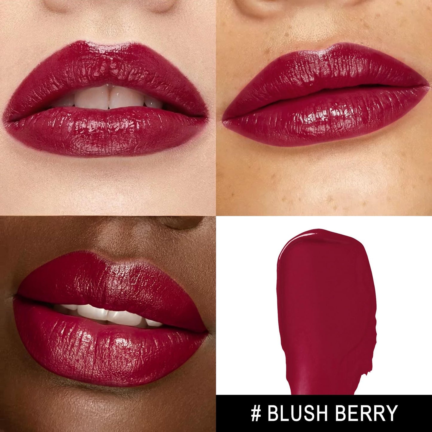 MAKI YIKA Moisture Dark Berry Lipstick for Women Hydrate Lip Gloss for Dry Cracked Lips Weightless Glossy Lip Color Juicy Finish,M039 Blush Berry