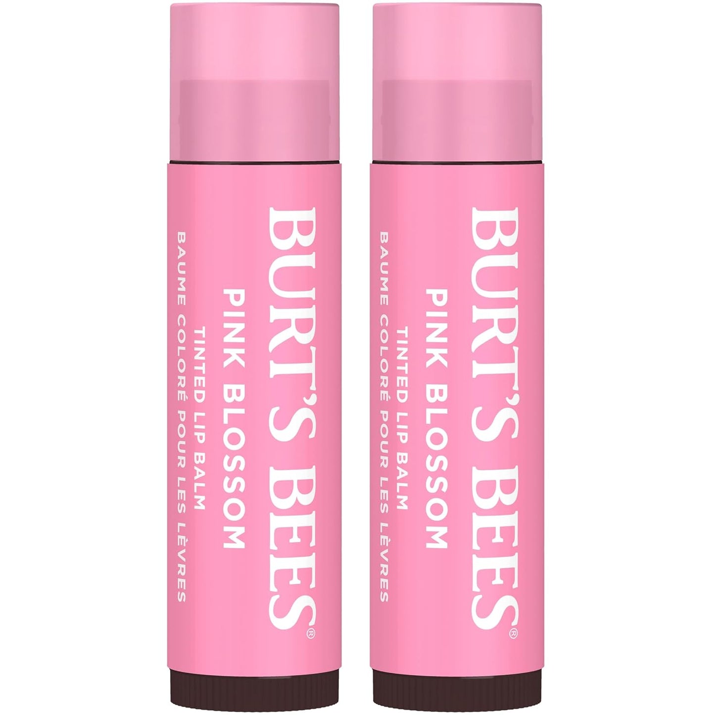 Burts Bees Tinted Lip Balm Pink Blossom; 8 Hour Moisture; Provides a Hint of Color; Nourishing Shea Butter; 100% Natural Origin; 1 Tube; 0.15 Oz. (Package May Vary)