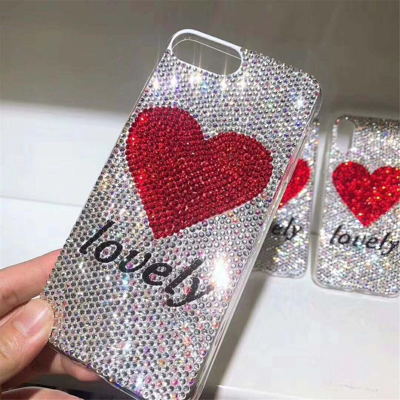 1440 Pcs SS20 5mm Flatback Rhinestones for Nails Art Crafts Glitter Round Shine Gems AB Crystals DIY Clothes Shoes （Black-Bottom RoseRed AB）