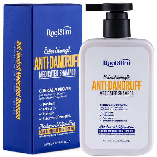 Seborrheic Dermatitis & Folliculitis Dandruff Shampoo: Anti Fungal Medicated Shampoo for Healthy Scalp with Selenium Sulfide & Botanical Extracts - Flakes Itchy and Oily Scalp Relief Stop Hair Loss