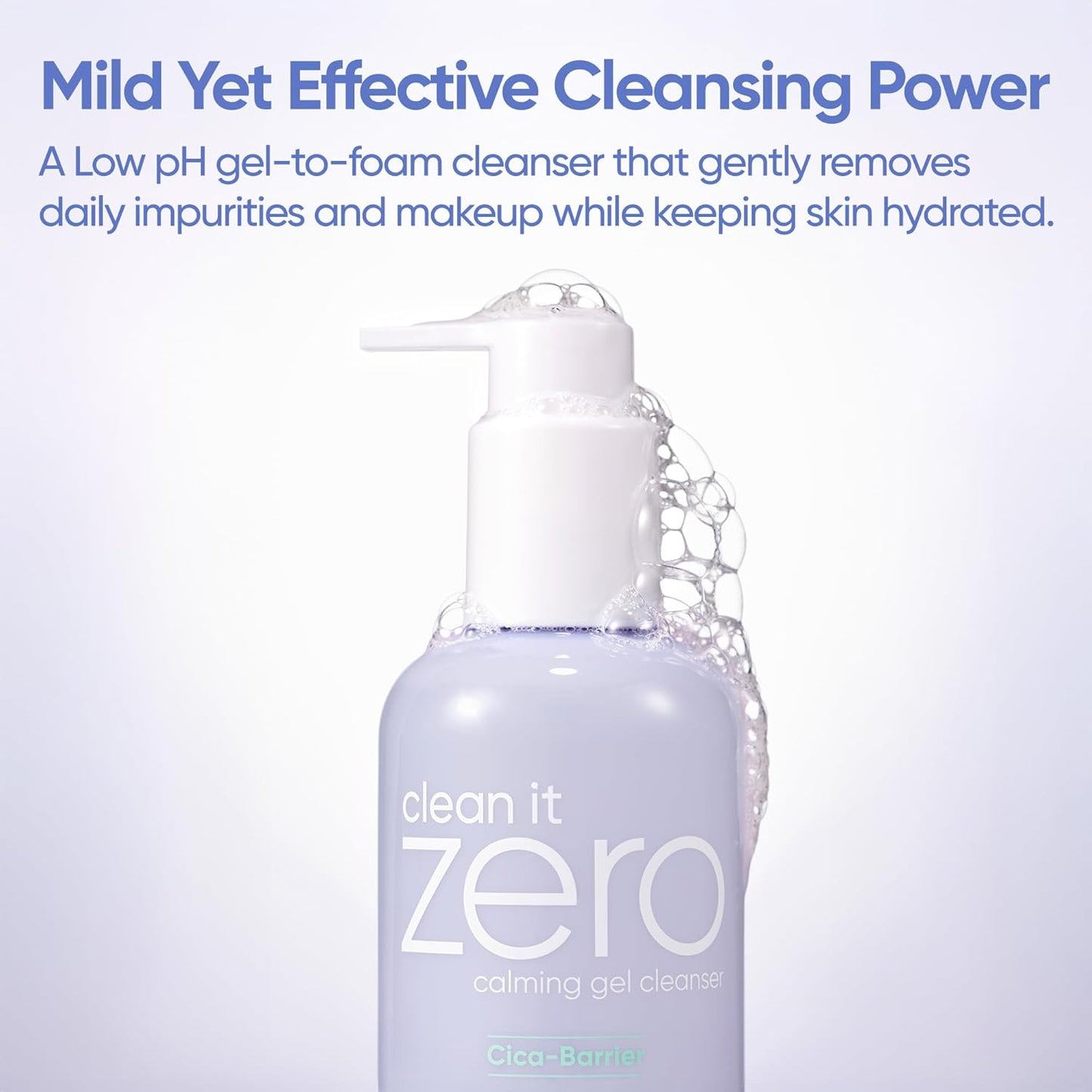 BANILA CO Clean It Zero Calming Gel Cleanser | Cica & Amino Acid Complex for Gentle Hydration | Vegan & Hypoallergenic | Korean Facial Cleanser for Sensitive Skin (200ml / 6.76 fl oz)