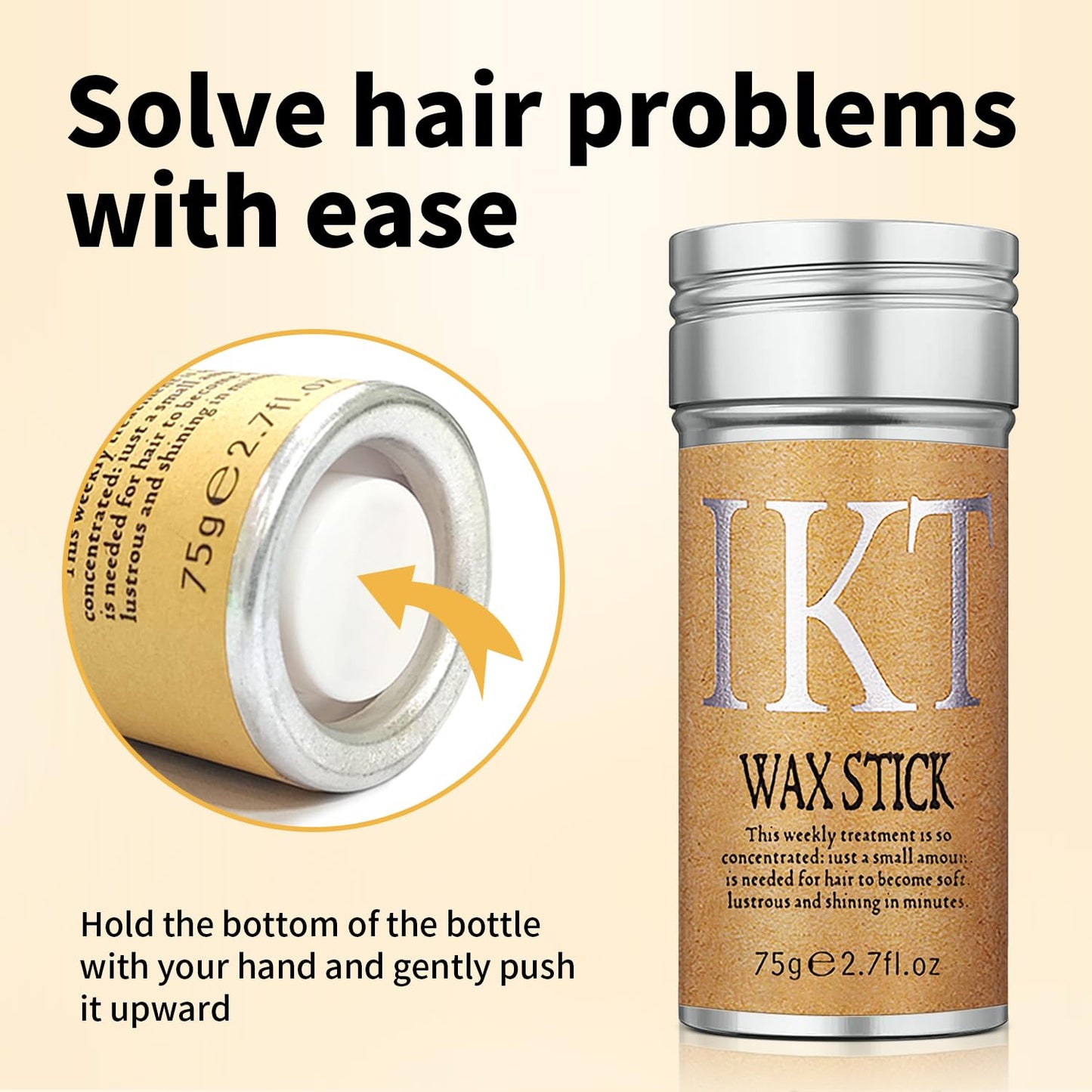 Hair Wax Stick Set for Flyaways, Slick Back Hair Finishing Tool Kit - Edge Brush Rat Tail Comb Set, Topsy Tail Tool - 10 Pcs