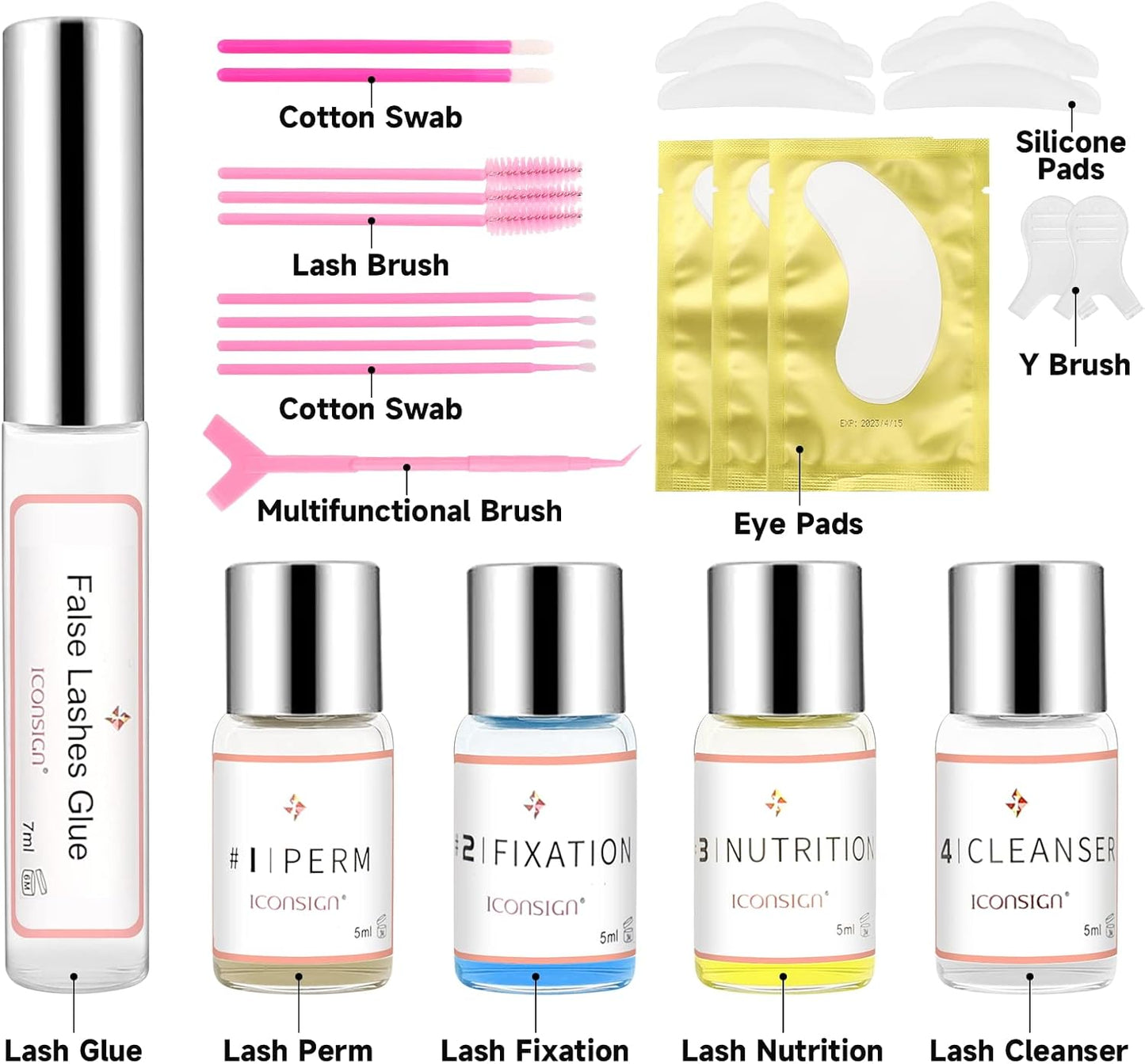 Lash Lift Kit, Eyelash Perm Kit, Professional Eyelash Curling Lash Extension Set, Glue Upgraded Version, Lash Extensions, Lash Curling, Semi-Permanent Curling Perming Wave Suitable For Salon