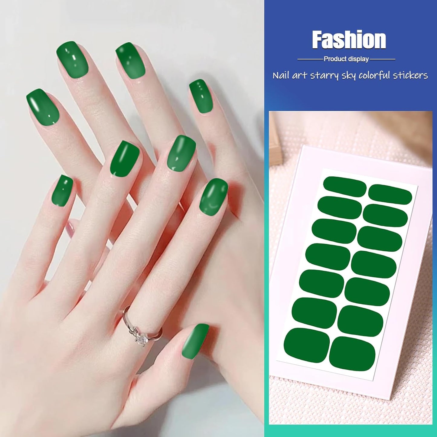 SILPECWEE Nail Polish Strips, 16 Sheets Dark Nail Polish Stickers Full Nail Wraps Self Adhesive Nail Stickers Gel Nail Strips Fingernail Nail Art Sticker Nails for Women with Nail File