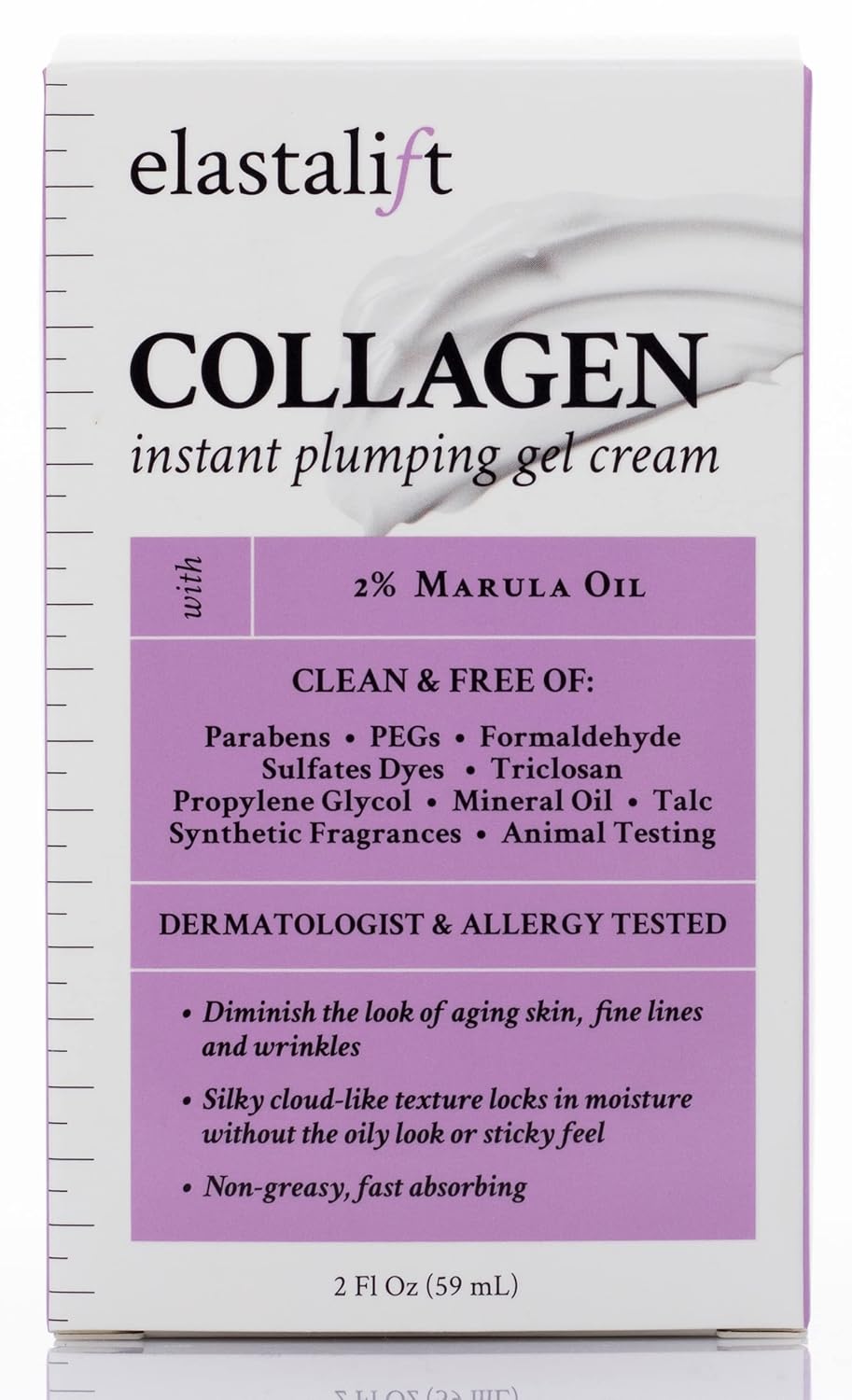 Elastalift Collagen Cream Anti Aging Plumping Lotion For Face | Concentrated Facial Collagen Lotion Skin Care Moisturizer Gel Helps Firm + Smooth Wrinkles & Fine Lines, Collagen Face Cream, 2 Fl Oz