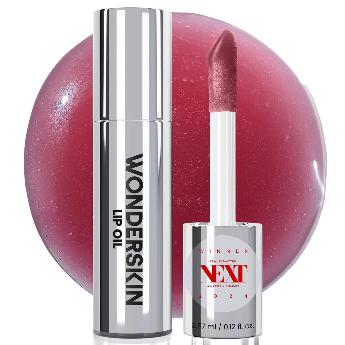 Wonderskin Lip Oil Rehab Serum - Tinted Lip Oil, Hydrating, Moisturizing, and Non-Sticky Deep Red Tint Serum for Dry Lips (Honey)