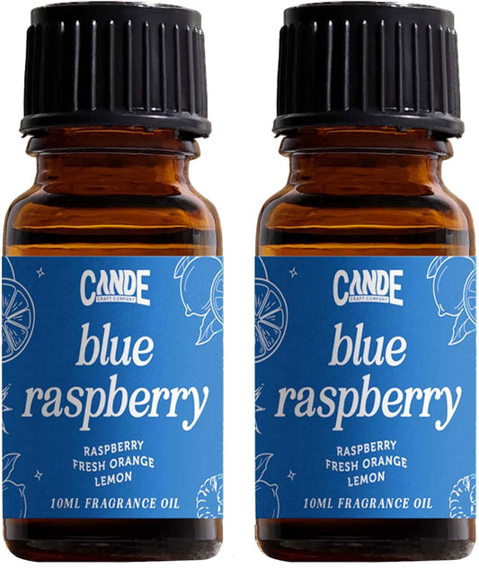 CANDECraftCo Premium Fragrance Oil – Diffuser Oils Fragrances Scented for Home, Candle Soap Making Supplies, Aromatherapy Blends for House (0.34 Fl Oz) (2-Pack, Blue Raspberry)