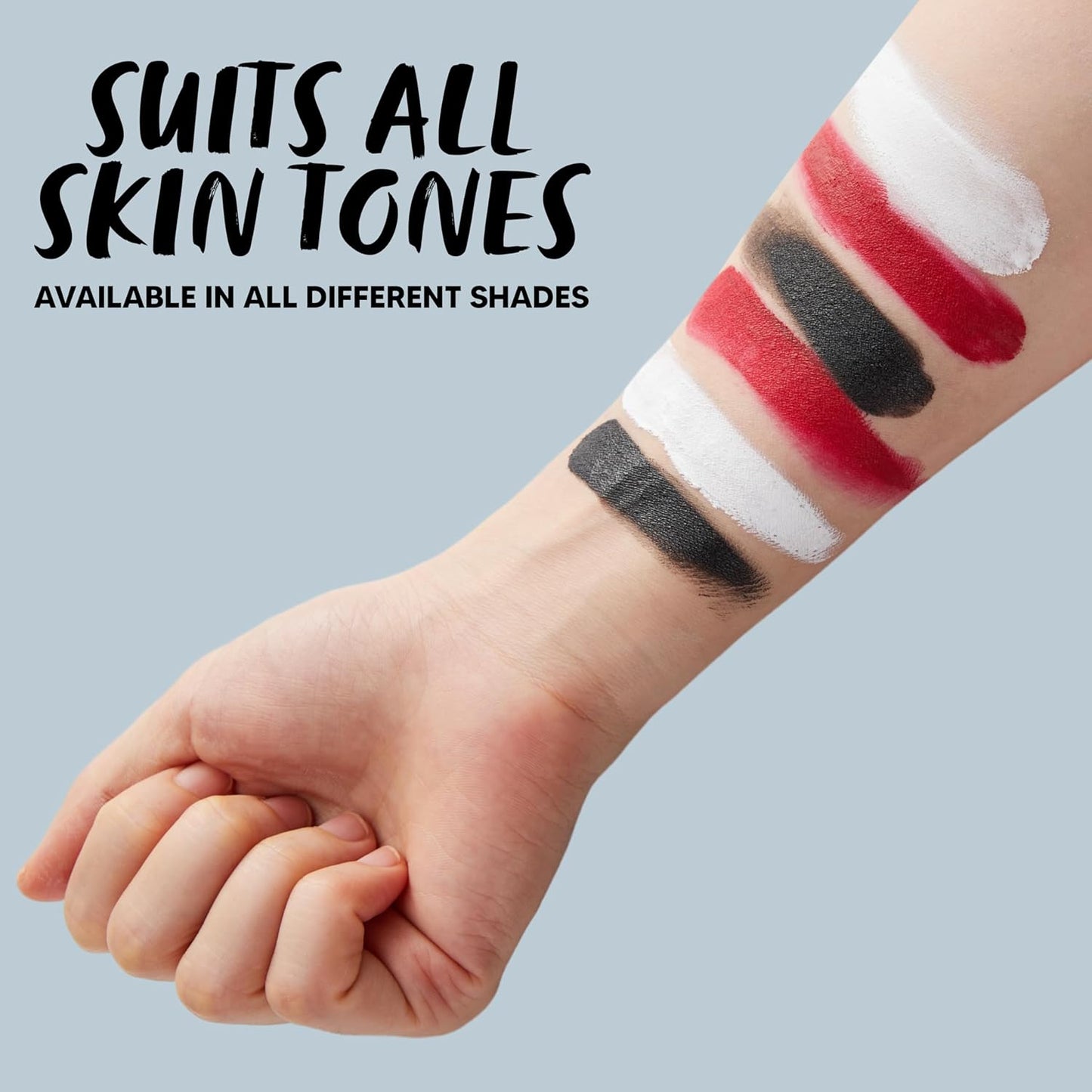 Spooktacular Creations Halloween Makeup Palette 3 Colors, Face Body Paint Makeup Wheel Waterproof Zombie Skeleton Cosplay Face Painting for Adult and Kids (0.35 Oz,White Black Red )