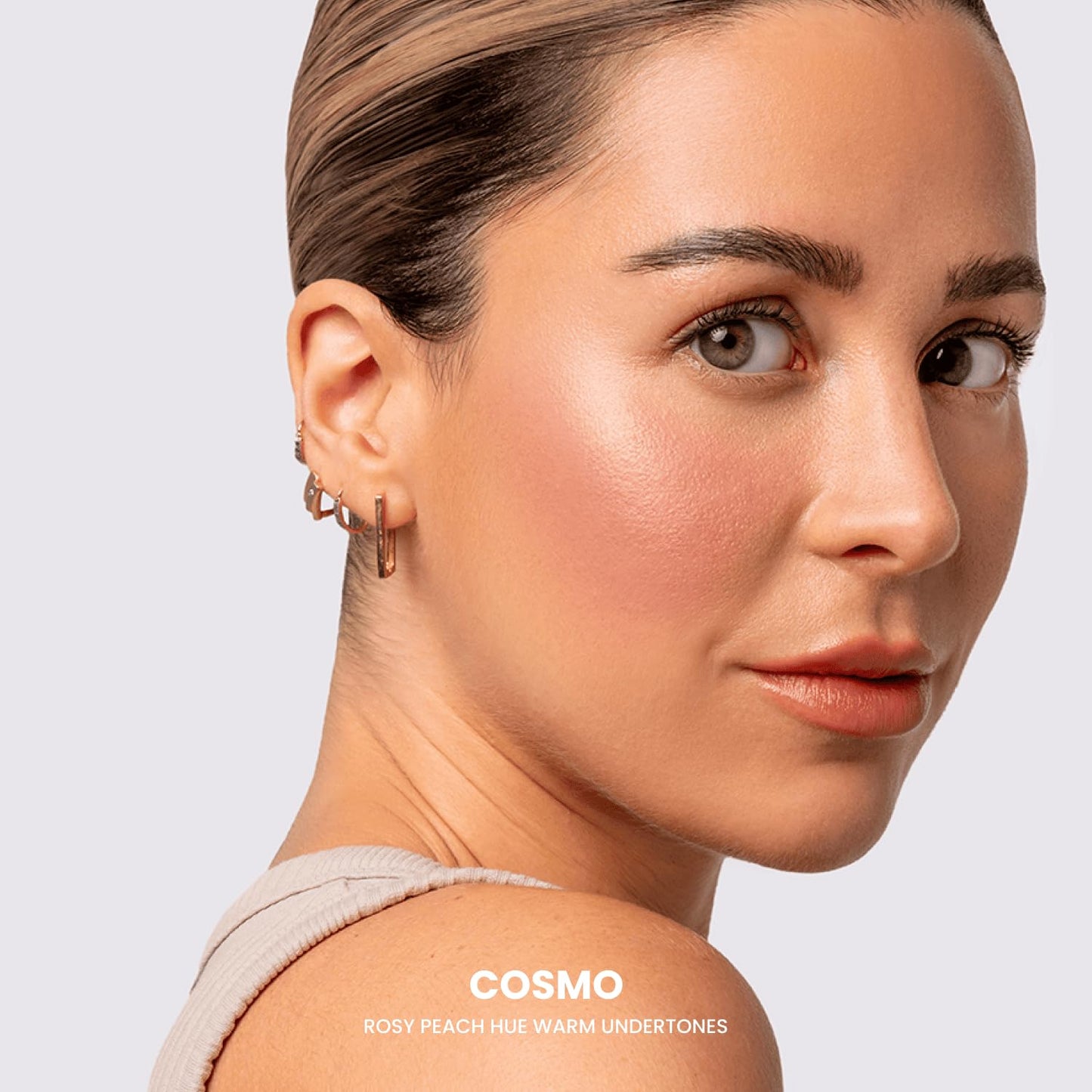 Phase Zero Makeup Powder Blusher - "Cosmo" - 4g / 0.141 oz - Full Coverage, Natural Blush - Soft, Buildable Pink, Coral, Peach & Golden Hues - Matte & Shimmering Shades Gives Cheeks a Radiant Glow