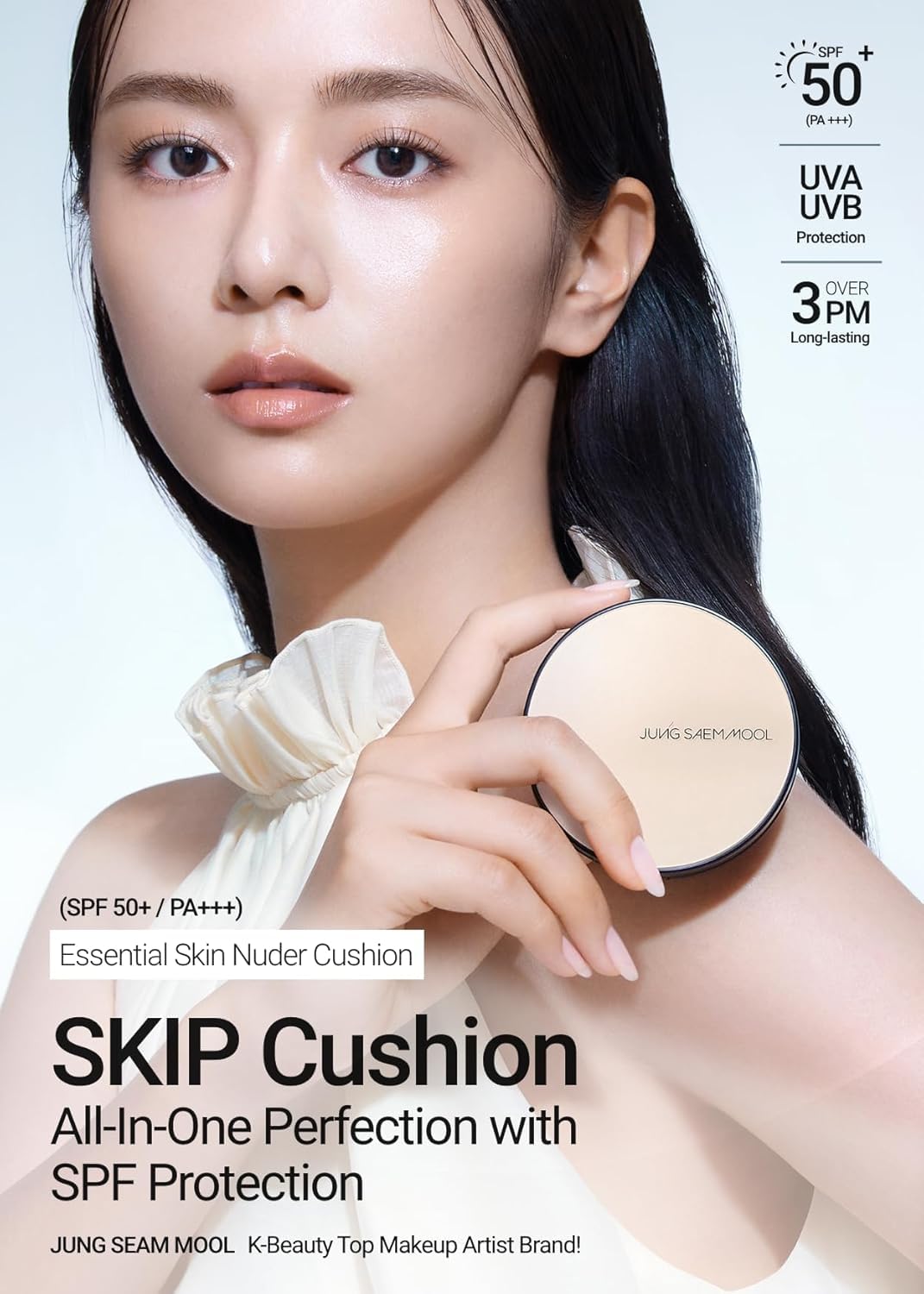 [JUNGSAEMMOOL OFFICIAL] Essential Skin Nuder Cushion (01 Fair) | Refill Not Included | Natural Finish | SPF50 Broad Spectrum | Makeup Artist Brand | Cream Foundation