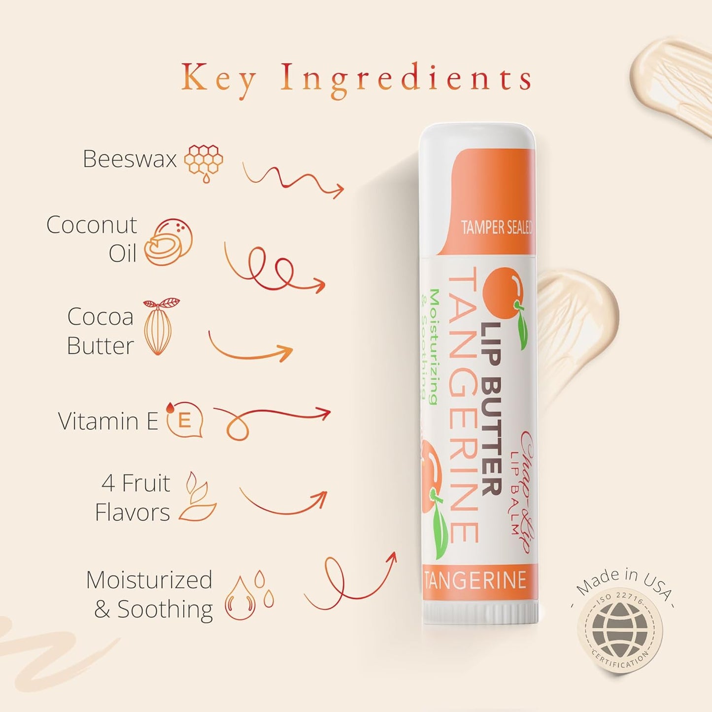 CHAP-LIP Original Lip Balm Hydrating Bulk Chap Stick with Fruit Flavors, Coconut Oil, and Cocoa Butter - Christmas Gift Stocking Stuffers Lip Therapy Pack for Men and Women - Made in the USA, 60 Pack