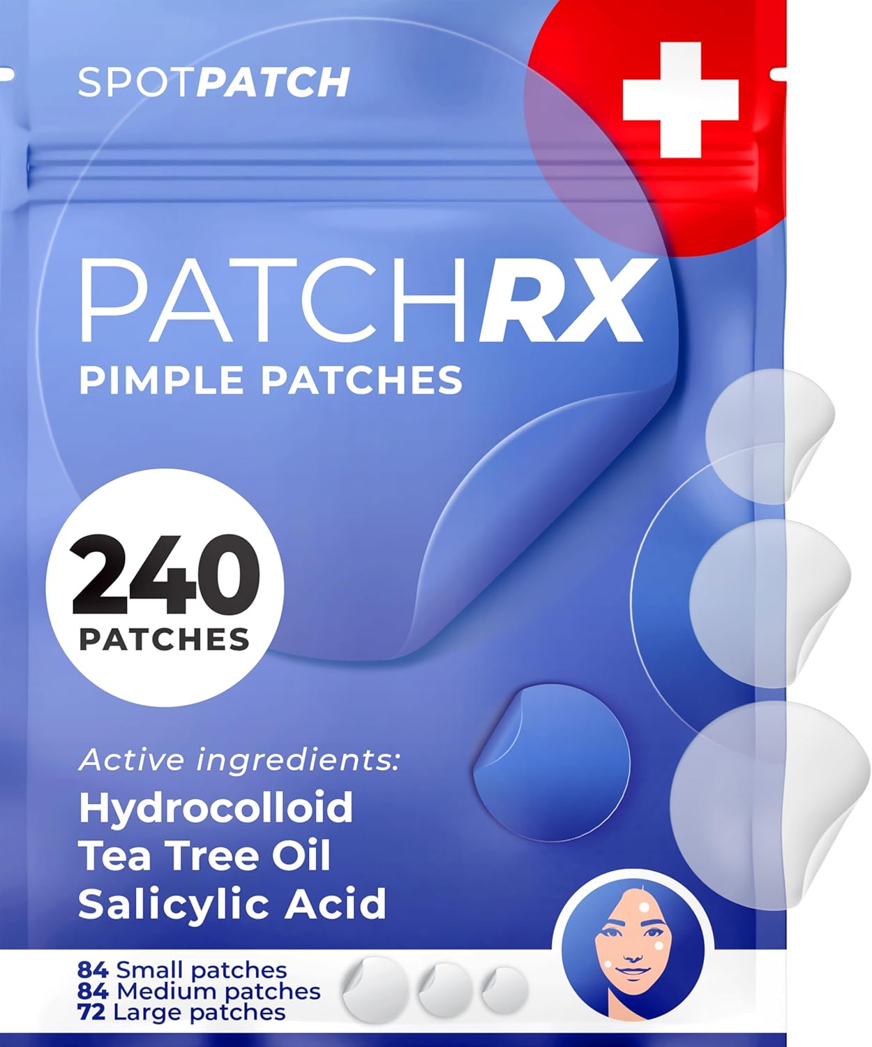 Pimple Patches for Face (240 Patches), Hydrocolloid Acne Patches with Tea Tree Oil & Salicylic Acid, Pimple Patch Pimple Stickers, Hydrocolloid Patch Acne Dots Acne Pimple Patches For Face