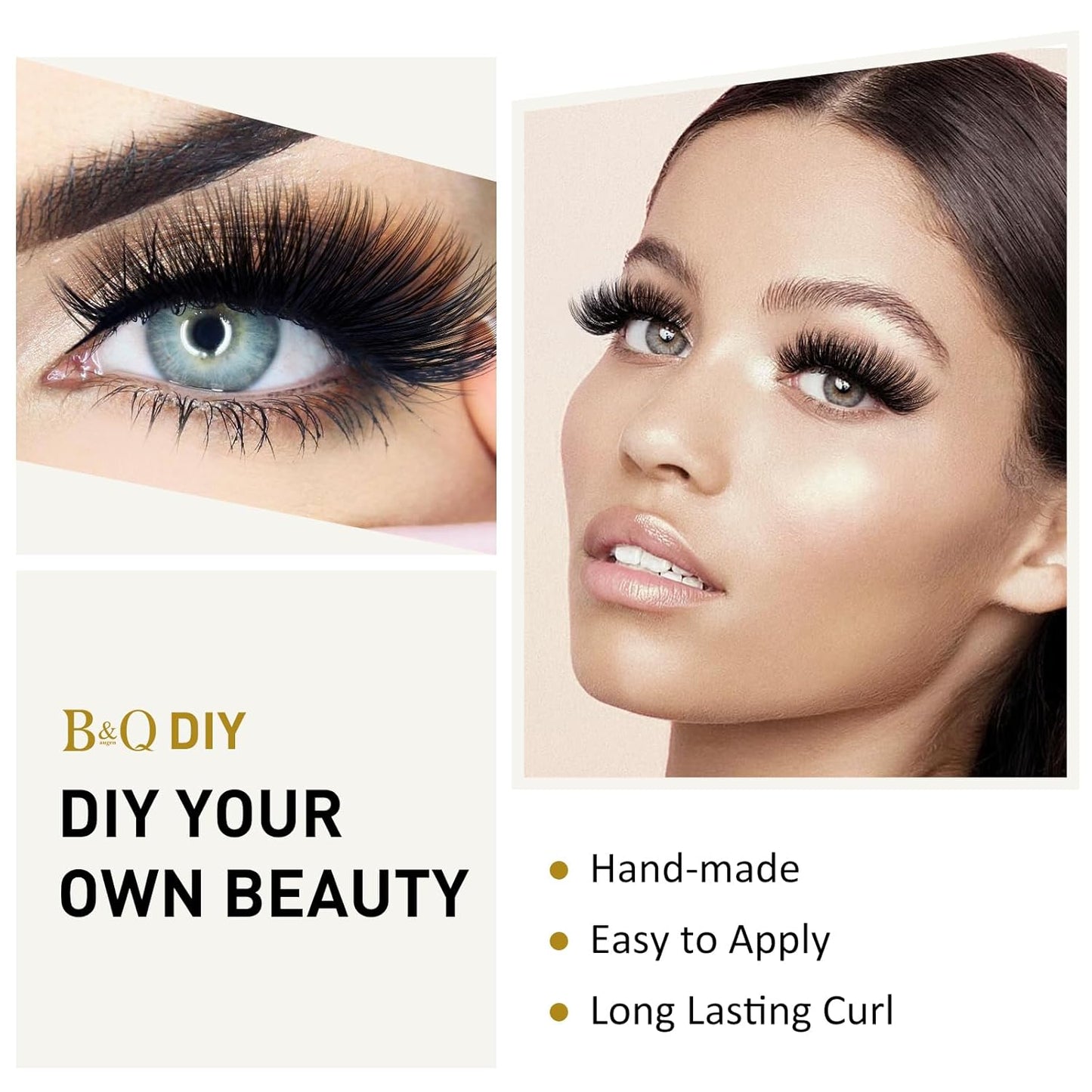 Lash Clusters B02 DIY Eyelash Extensions 72 Clusters Mega Volume C D Curl Individual Lashes Cluster Extensions for DIY at Home (NM-C-8-16MIX)