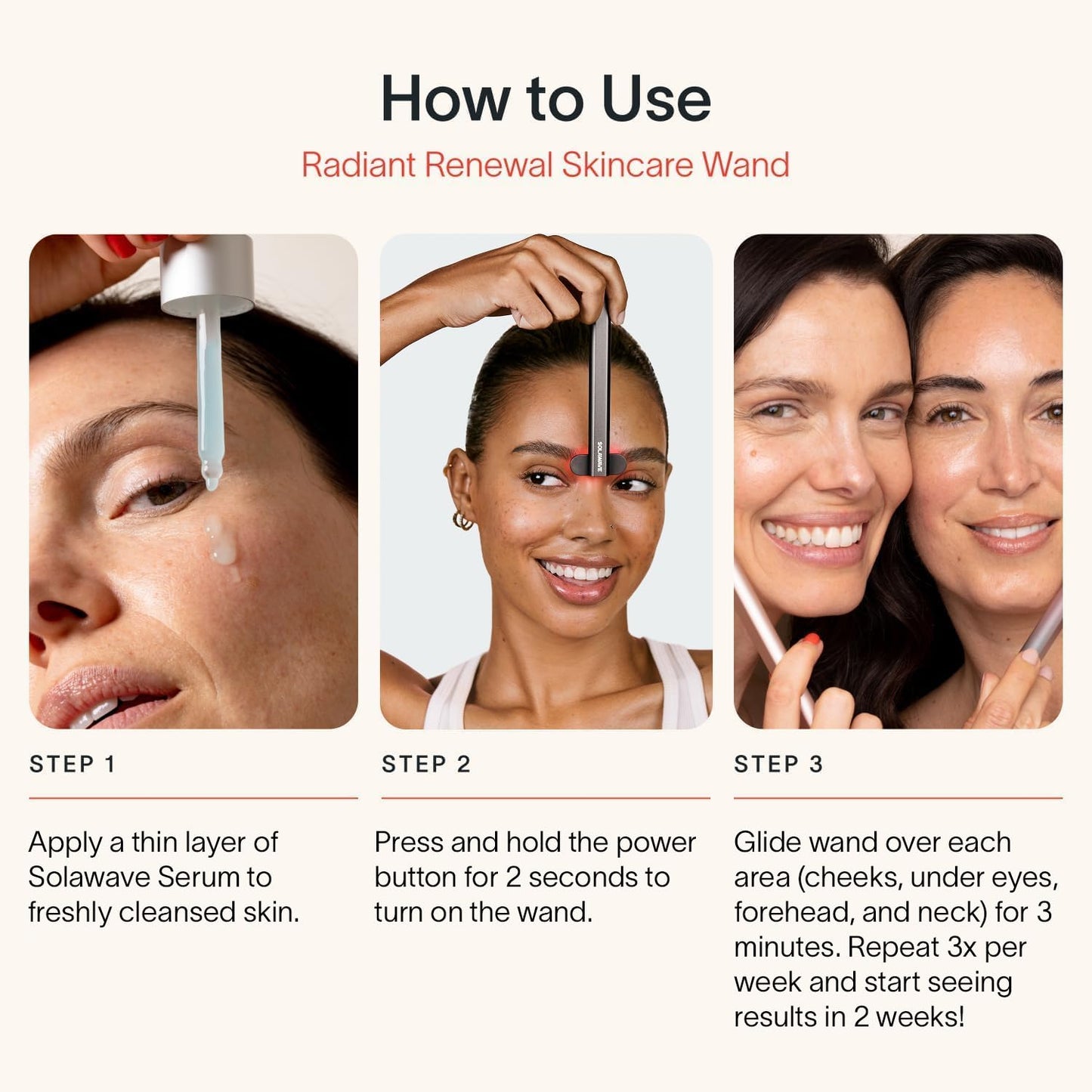 Solawave 4-in-1 Red Light Therapy Wand for Face & Neck | Beauty Device with Galvanic Current, Massager & Warmth | Anti-Aging, Wrinkle Reduction, Skin Tightening, Depuffing & Rejuvenation (Matte Black)