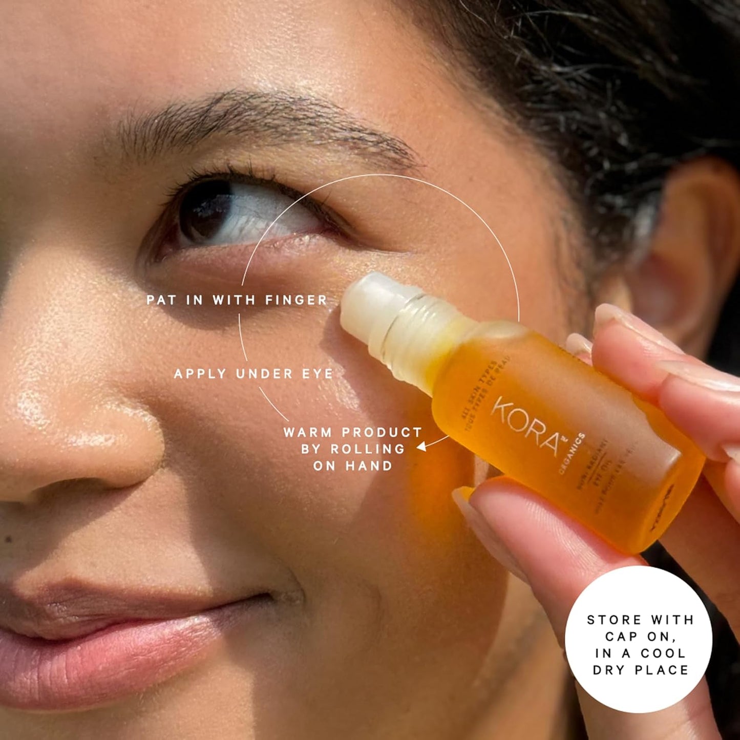 KORA Organics Noni Radiant Hydrating Eye Oil, Smooth & Tone, Certified Organic, Cruelty Free, 0.34 fl oz