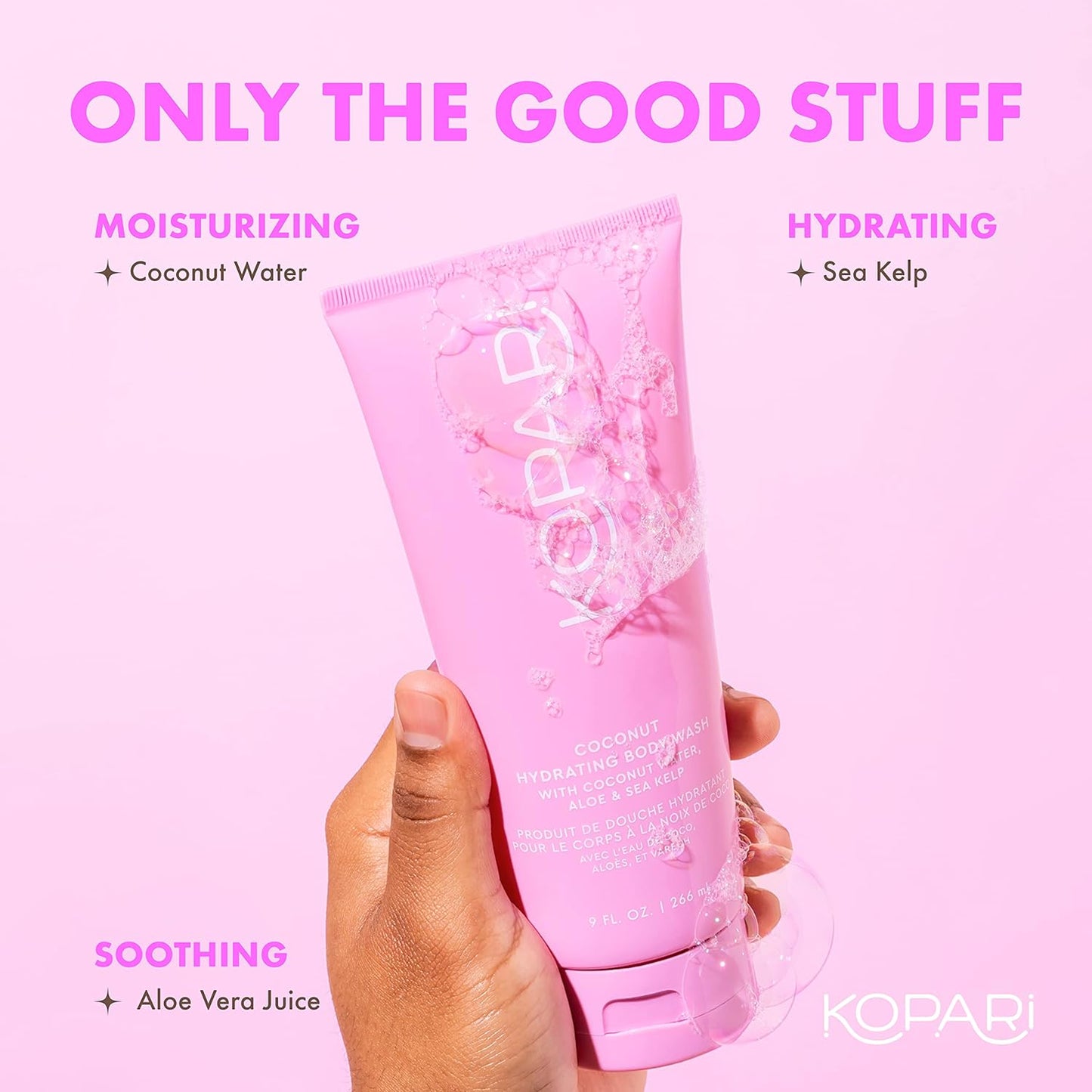 Kopari Hydrating Body Wash - Non-Toxic, Paraben Free, Gluten Free & Cruelty Free - Made with Organic Coconut Oil - 9 oz 2 Pack