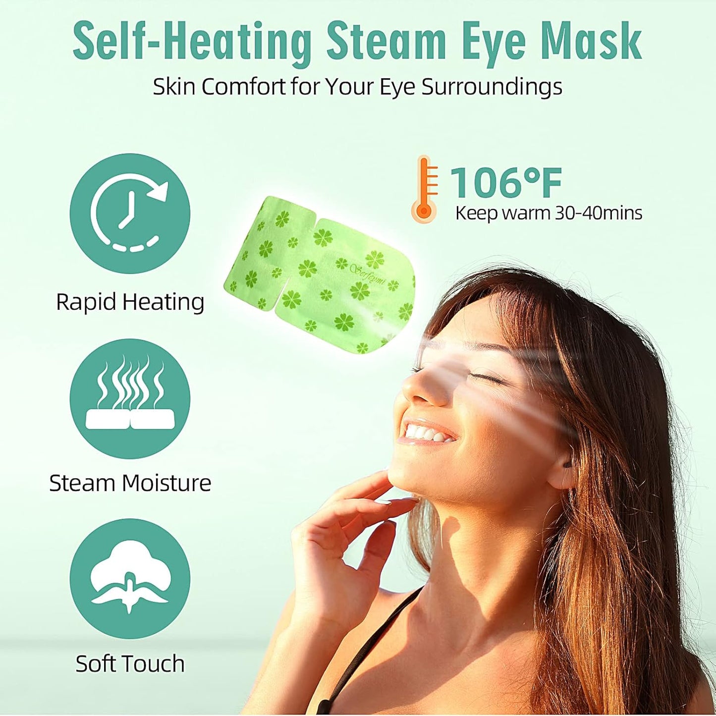 Serfeymi 16 Packs Steam Eye Mask Sleeping Mask for Eye SPA, Eye Beauty Heating Pad Warm Eye Mask, Disposable Eye Sleep Heated Eye Mask for Puffy Eyes, Dry Eyes, Dark Circles, Tired Eyes (Unscented)