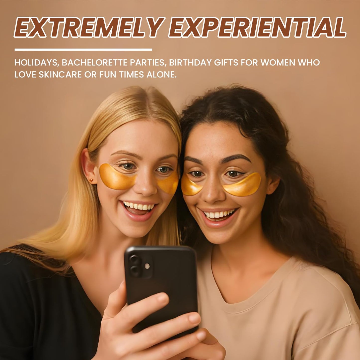 40 Pairs Lip Masks & Eye Masks, 24K Gold Crystal Gel Collagen Eye Pads, Under Eye Patches for Puffy Eyes, Dark Circles, Bachelorette Party Favors, Bridesmaid Gifts, Wrinkles and Fine Lines