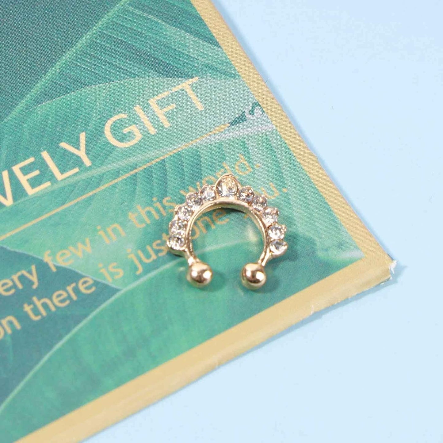 Boho Crystal Ear Cuff Earrings Gold Cz Pave Conch Ear Cuffs Earrings Rhinestone Hoop Cuff Earrings Non Pierced Earrings Jewelry for Women and Girls