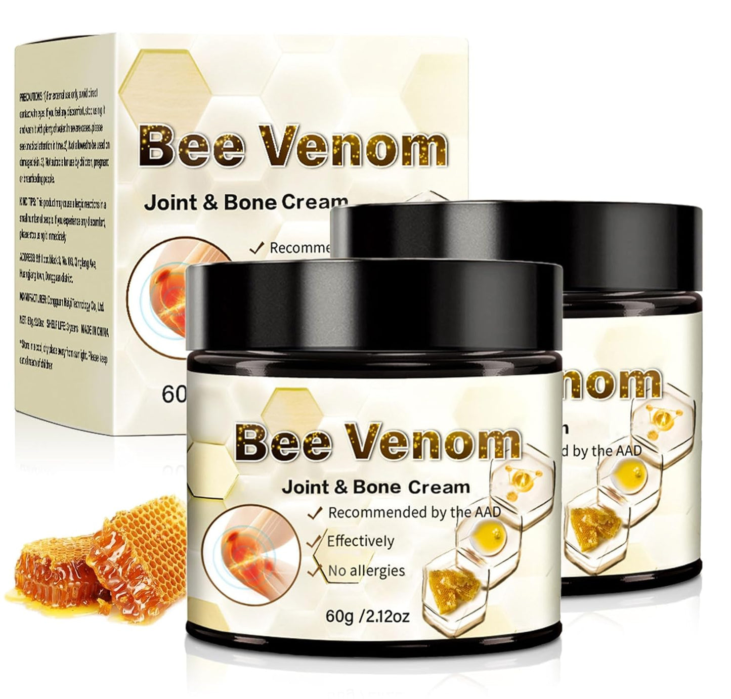 2 PCS Bee Venom Arthritis Cream, Bee Venom Advanced Joint Cream, Bee Venom Joint Relief Cream, Suitable for Back, Neck, Hands, Foot Joints, Etc