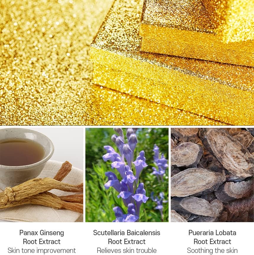 Signature 24K Gold Essential Skin Care 3 Set - Toner (150ml), Emulsion (150ml), Cream (50ml) - Korean Skincare for Healthy and Glowing Skin