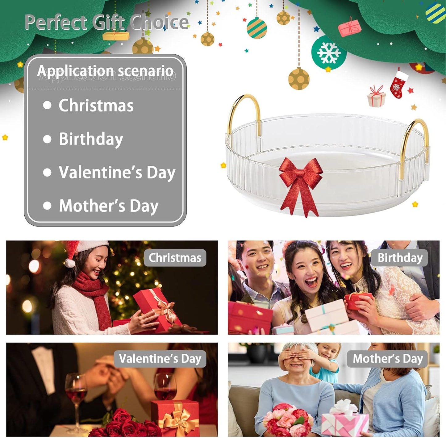 Rotating Makeup Organizer for Vanity, High-Capacity Skincare Clear Make Up Storage Perfume Organizers Cosmetic Dresser Organizer Countertop 360 Spinning (Clear, 1 Tier)