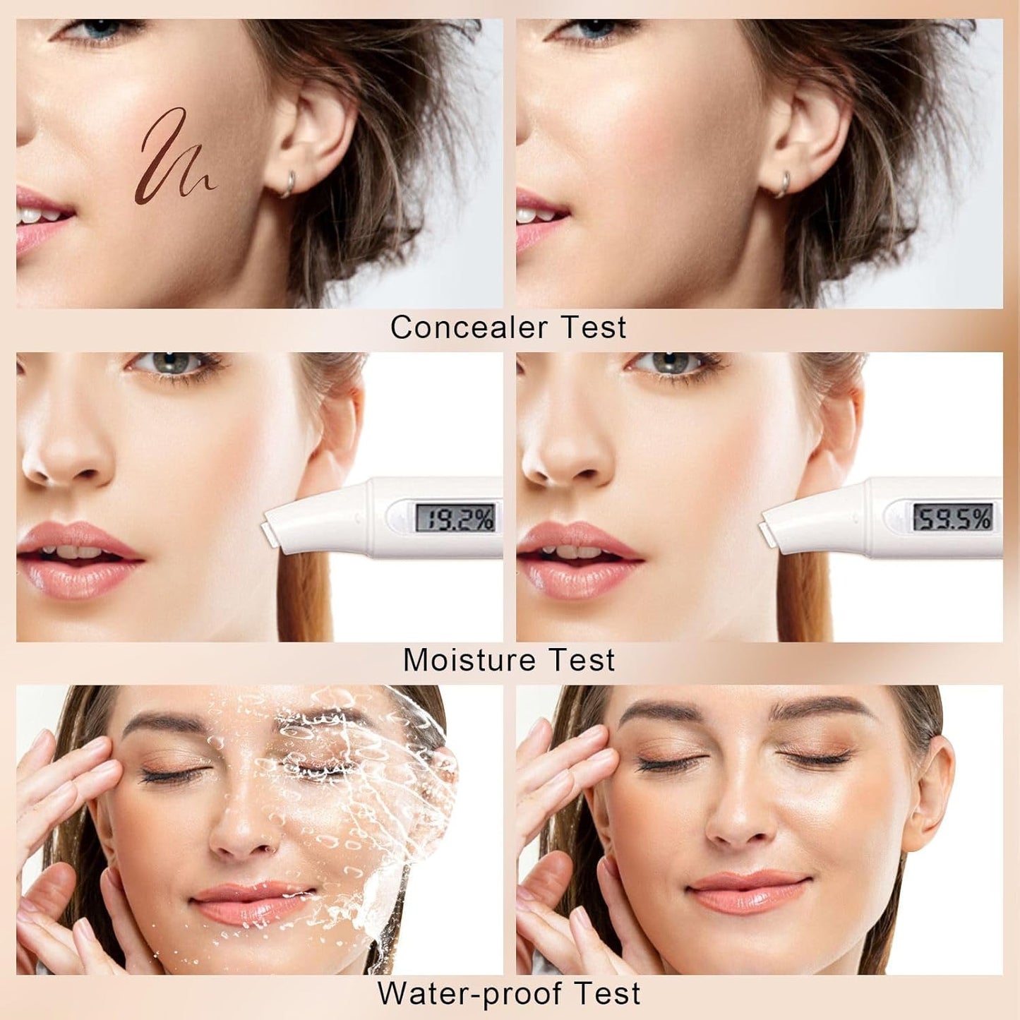 Mushroom Head Air Cushion CC Cream - BB Cream Face Makeup for Mature Skin, Moisturizing Cover Balm Foundation & Long-Lasting Color Correcting Concealer, Even Skin Tone for All Skin Types (Buff Beige)