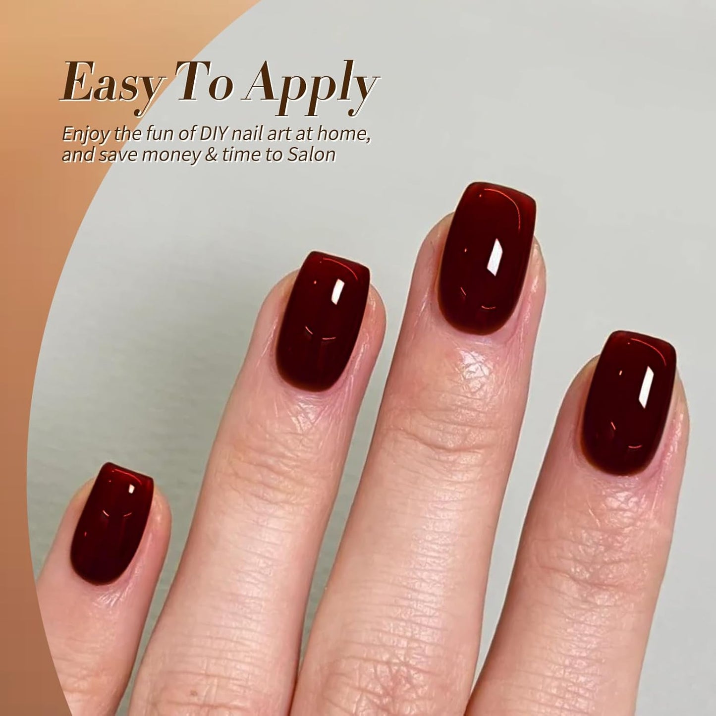 Born Pretty Jelly Gel Nail Polish Fall Winter Brown Chocolate Nude Skin Tone Milky White Gel Polish Neutral Beige Khaki Gel Polish Kit Nail Art Kit for Salon Manicure and DIY at Home 6PCS 7ML