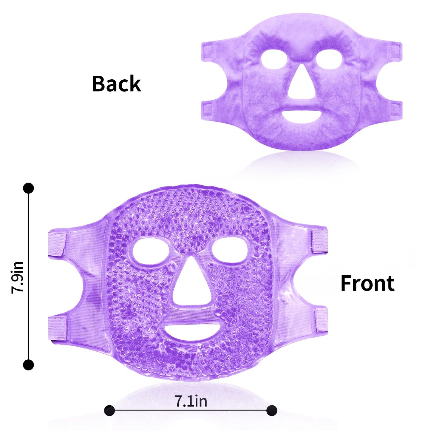 Cold Face Eye Masks Ice Face Mask Hot Cold Compress For Dark Circles, Puffiness, Migraines, Headache, Stress, Redness, Cooling Face Masks For Women Man, Skin Care