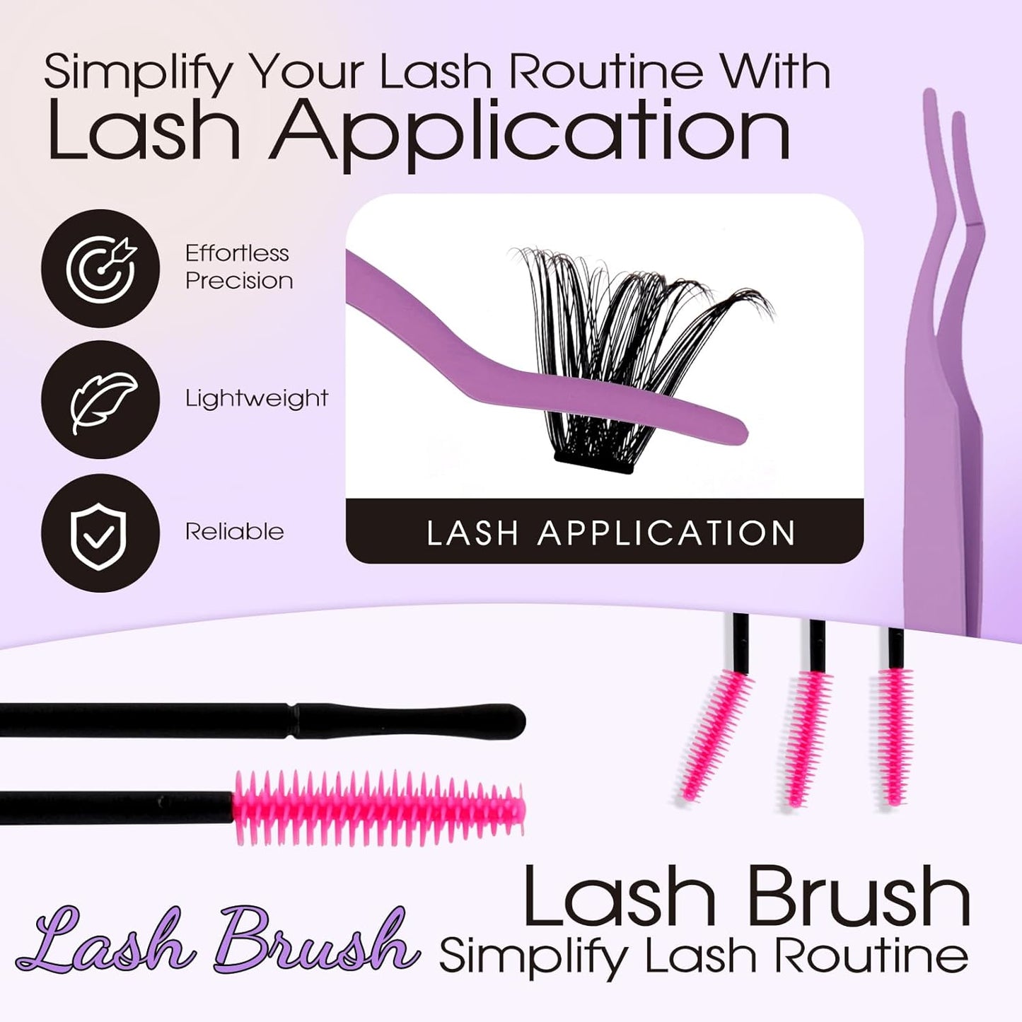 Lash Clusters Kit for Using at Home: Ultra-light, DIY, Natural, Fluffy, Wispy, Waterproof, Anime, Manga, Cat Eye, D Curl, 16-20mm, 100P+200P, Wendy, RT318