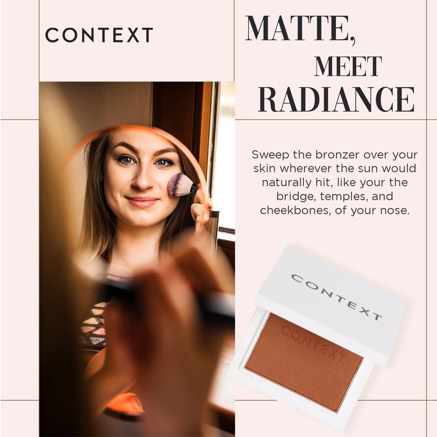 Context Skin Matte Bronzer Powder | Vegan & Cruelty-Free Powder Bronzer for Face | Sun-Kissed Makeup Finish | Long-Lasting, Buildable Coverage Skin Tones | We Own the Night