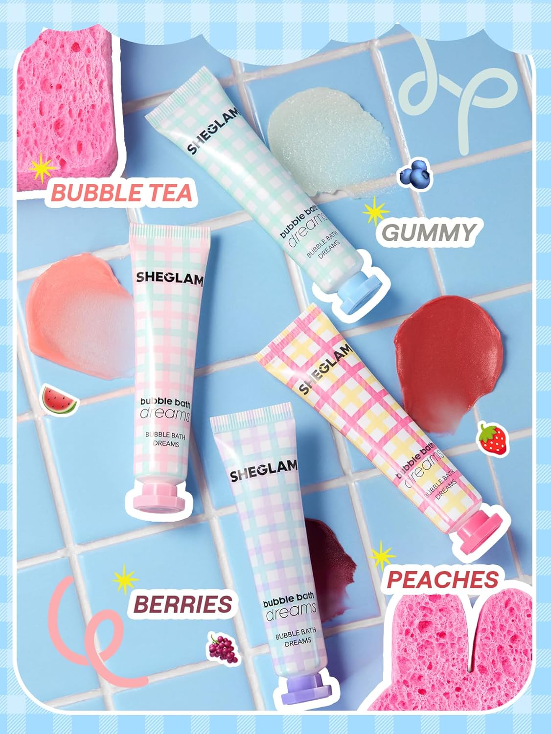 SHEGLAM Bubble Kiss Lip Balm Semi-Matte Nourishing & Hydrating Moisturizing Lip Balm - Berries