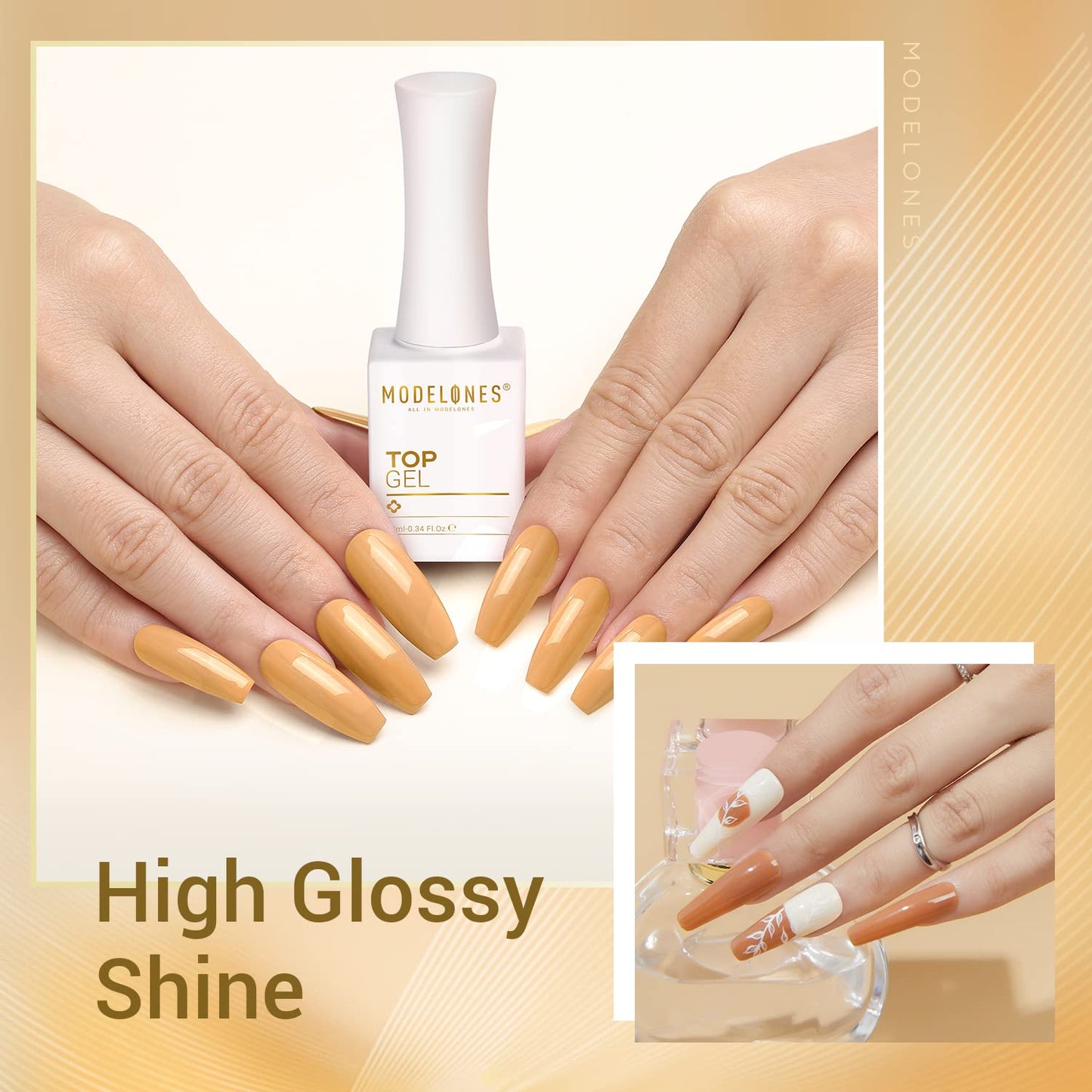 modelones Matte Gel Top Coat No Wipe Top and Base Coat, 3 Pcs Velvet Matte Glossy Shine Clear Effect Soak Off Nail Lamp Long Lasting Fall Gel Polish Base Top Coat for Home Salon Nail Art Use