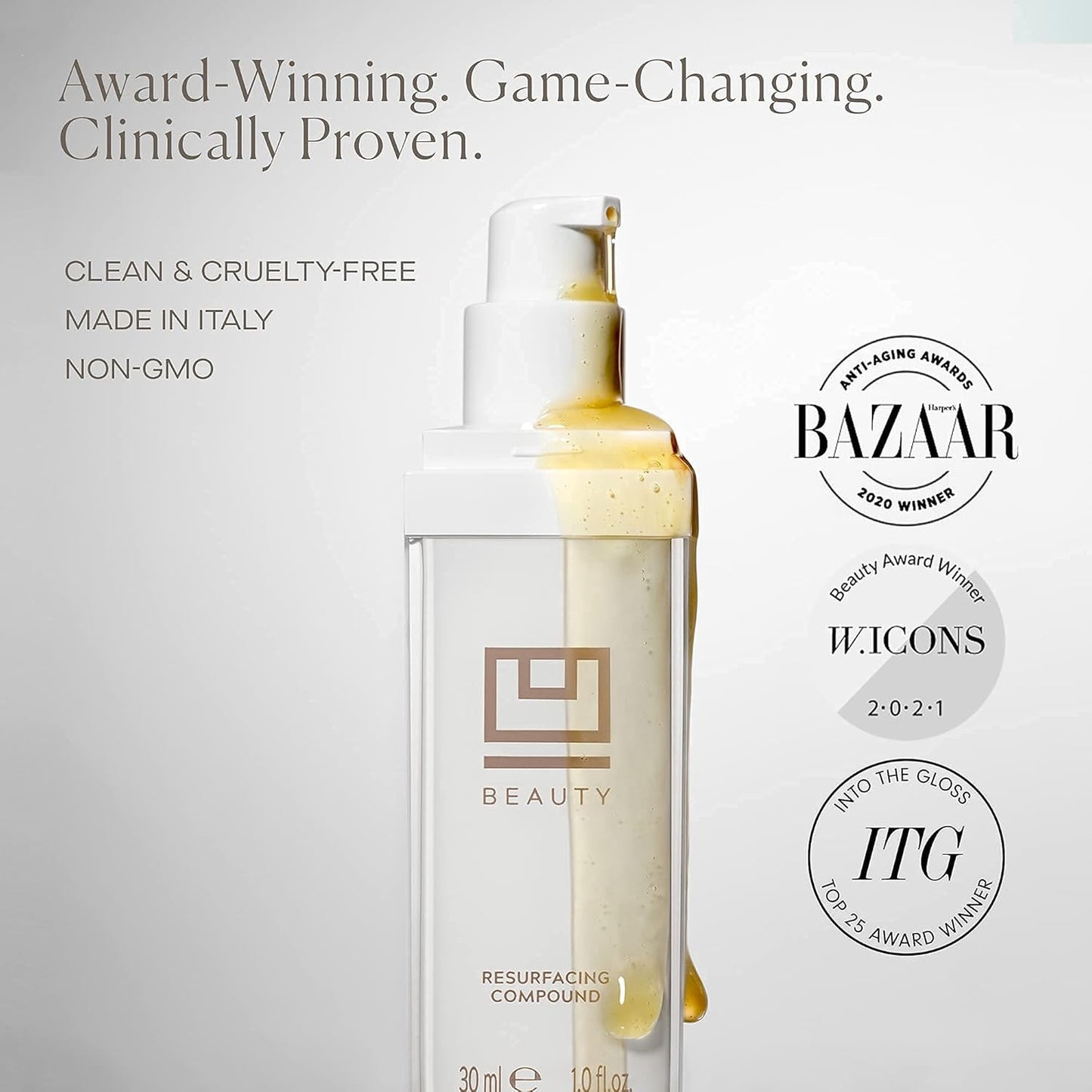 The U Beauty Duo - Resurfacing Compound & SUPER Hydrator Set - Vitamin C & E, Retinol, Hyaluronic Acid - Moisturizing Face Serum Duo for Smooth, Hydrated and Softer Skin, Set of 2 1.7 fl oz