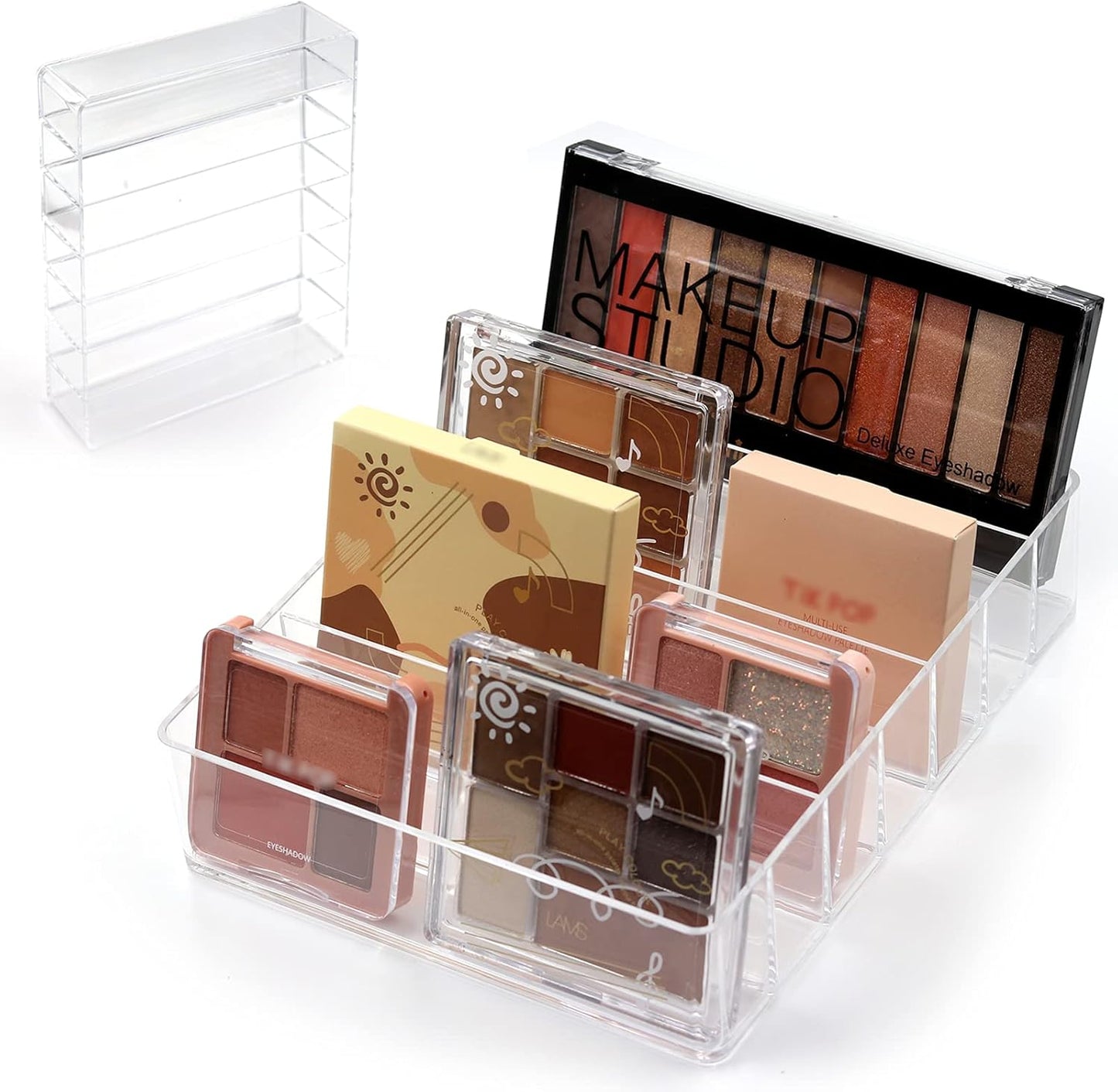 Makeup Organizer, Compact Makeup Palette Organize, for Bathroom Countertops, Vanities, Cabinets, Sleek Modern Cosmetics Storage Solution for - Eyeshadow Palettes, Contour Kits, Blush