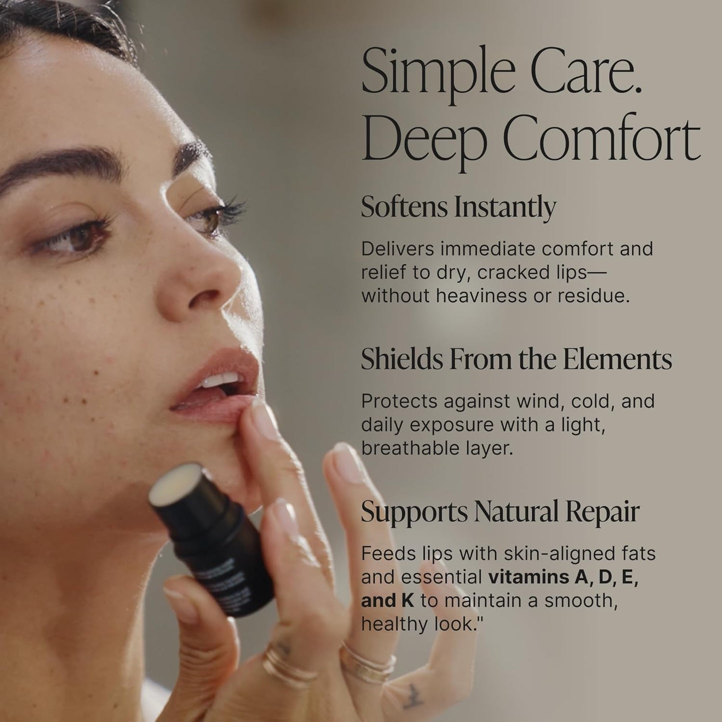 Peppermint Lip Balm, Natural & Clean Moisturizing Lip Balm with Vitamins A, D, E, and K, Nourishes and Smooths Texture, Moisturizer for Dry and Chapped Lips, Non-toxic, Made in USA