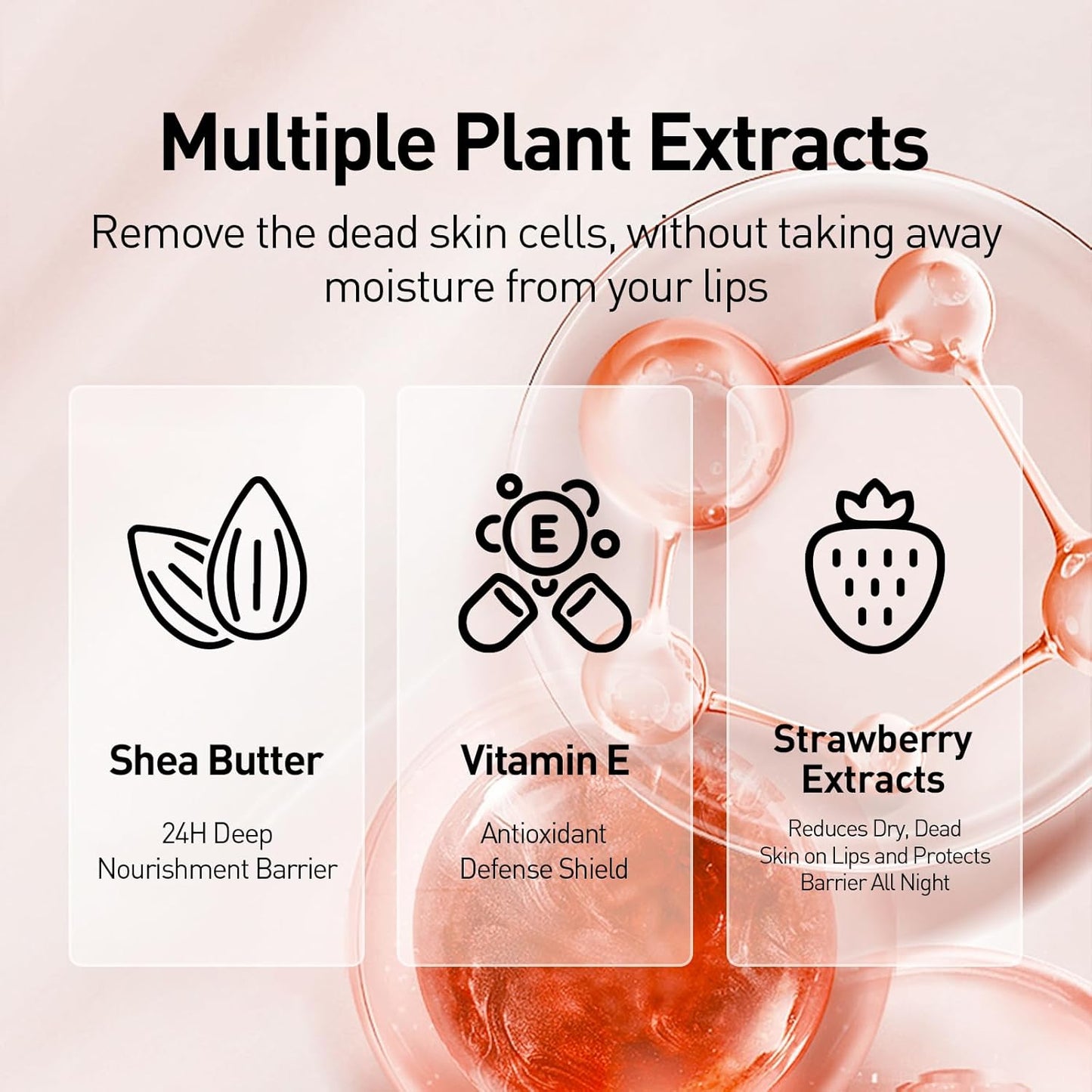 Sleeping Lip Mask Strawberry - Overnight Lip Treatment, Lip Care Hydration, Repair for Dry Cracked Lips, Vitamin C, Soft and Nourished Lips Overnight, Christmas, with Shea Butter - 0.42 Fl Oz