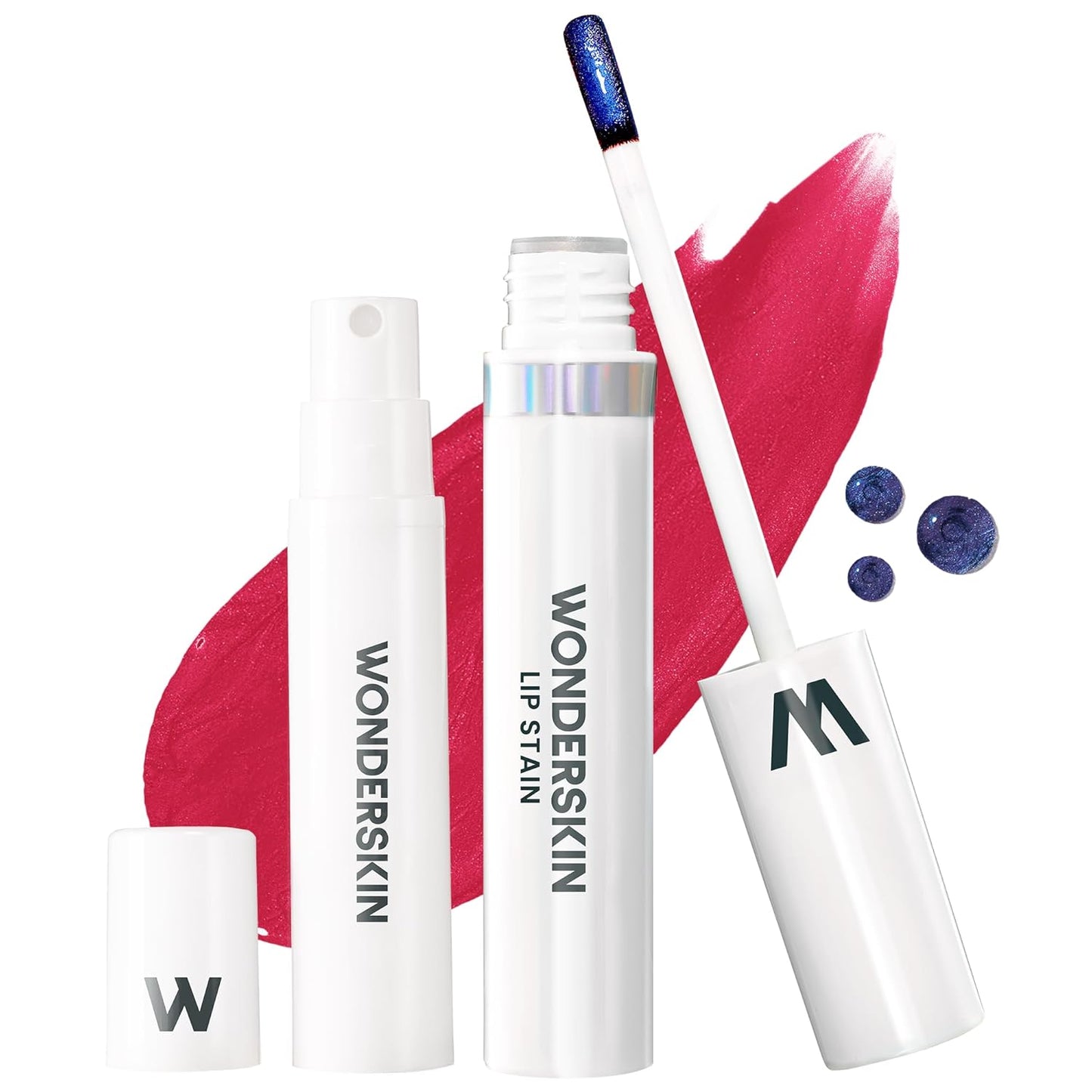 Wonderskin Wonder Blading All Day Lip Stain Peel Off Masque and Reveal Kit - Long Lasting, Waterproof Pink Lip Tint, Transfer Proof Natural Makeup Stain Kit (First Kiss)