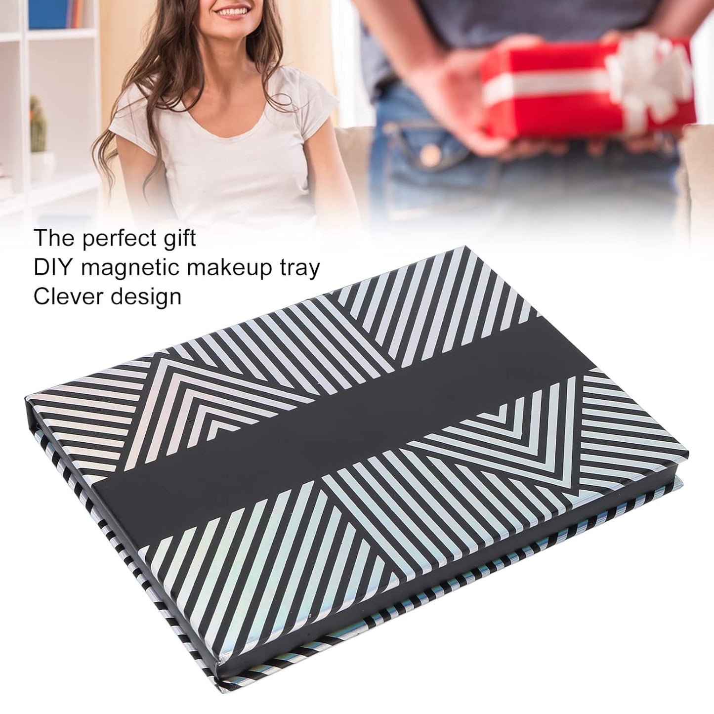 Empty Magnetic Eyeshadow, Makeup Palette Concealer Makeup Case with Mirror for Lipstick Blush Powder, Upgraded Shadow Palette Makeup Storage Extra Large Empty Pallete