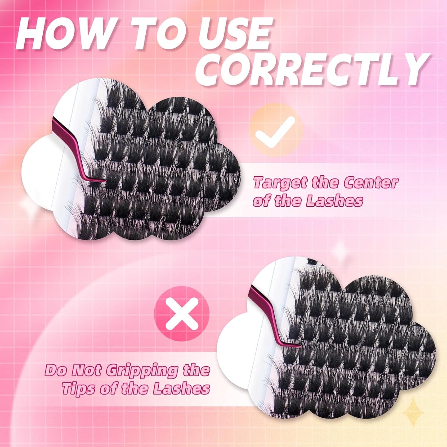 Lash Clusters 280pcs 80D 12-18mm Cluster Lashes Mixed Tray 3D Effect Volume Individual Lashes Cluster Eyelash Extensions Fluffy Soft D Curl DIY Lash Extension Kit at Home (80D-0.07-D,12-18mm)