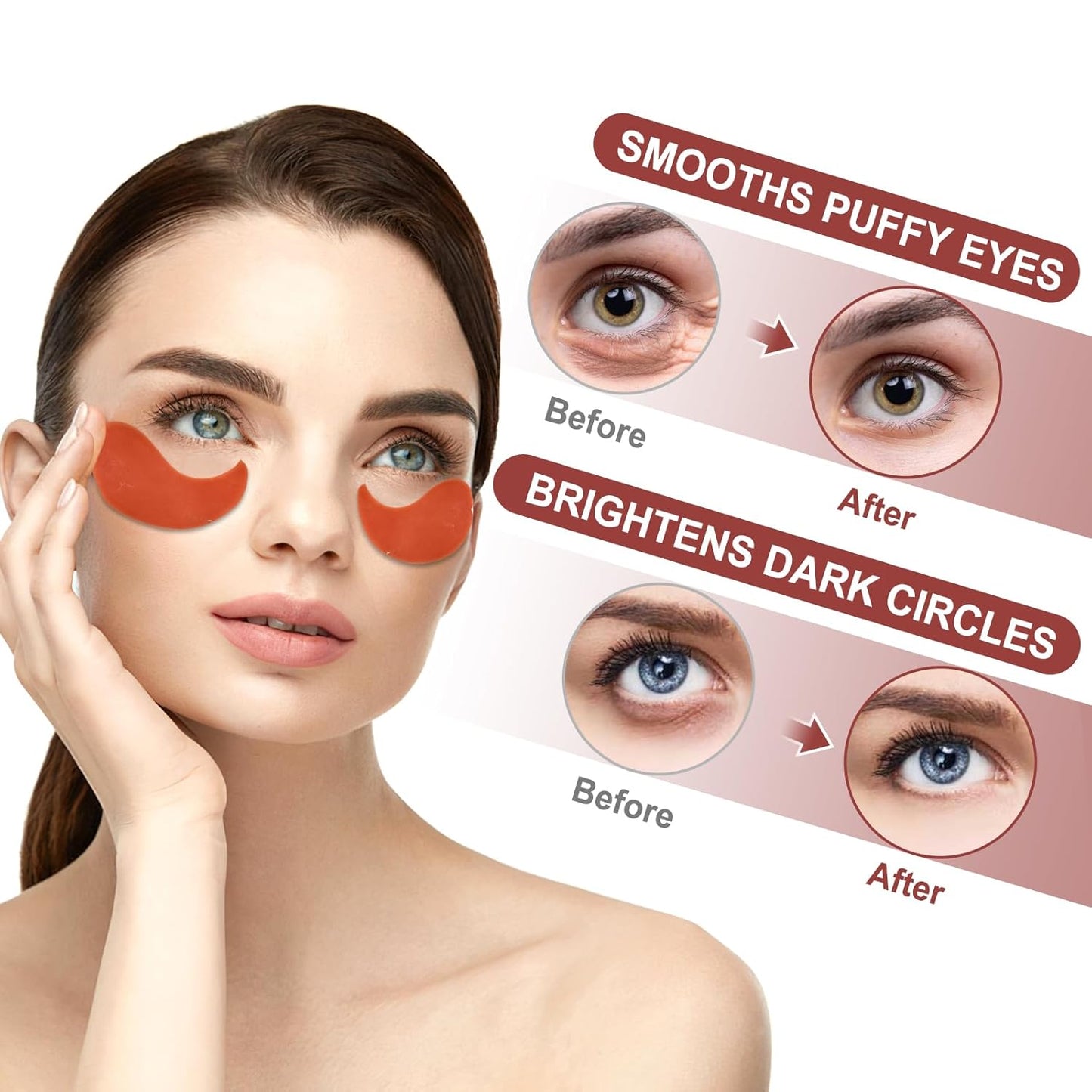 Eye Mask - 30 Pairs Caffeine Under Eye Patches Skin Care Products, Eye Masks Skincare for Dark Circles and Puffiness, Reduce Wrinkles, Eye Bags and Fine Lines, for Women and Man