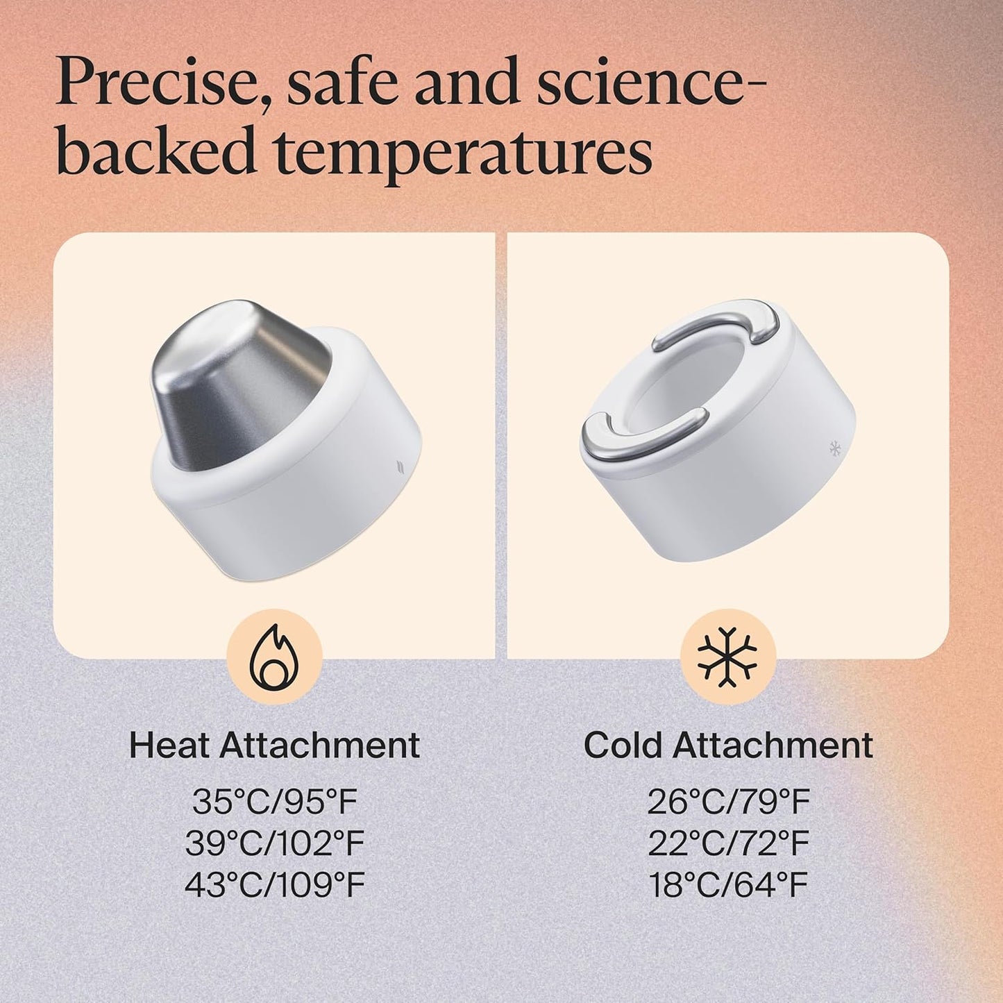 TheraFace PRO Hot and Cold Rings - Facial Therapy Care Device Attachment Kit to Improve Skin Radiance and Blood Flow and Reduce Face Tightening - Powered by Cryothermal Technology (White)