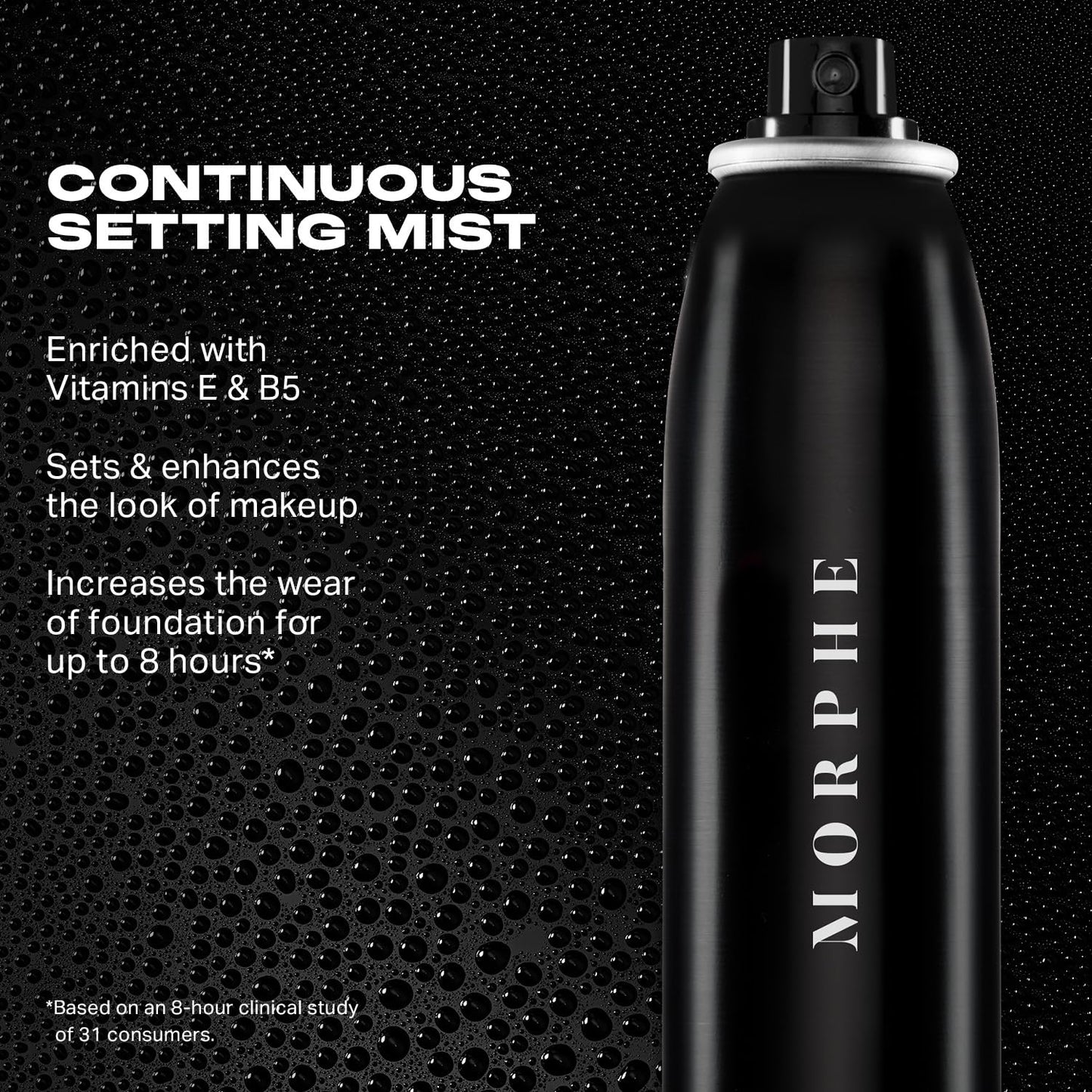 Morphe Continuous Setting Mist - Micro-Fine Makeup Setting Spray with a Natural Radiant Finish - Helps Makeup Resist Caking or Fading & Increases Wear of Foundation (2 Count, 2.8 fl oz)