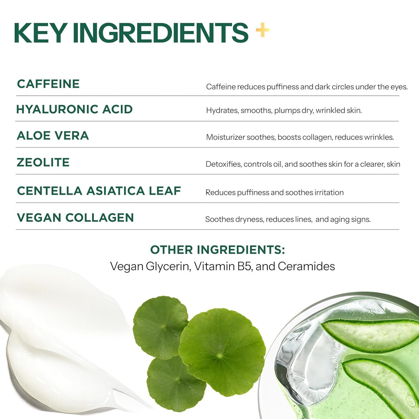 Under Eye Patches For Puffy Eyes and Dark Circles - Caffeine, Collagen & Zeolite - 3-in-1: Detox, Treat, Boost - Dermatologist Tested, Anti-Aging, Anti wrinkle Patches- 10 Pairs