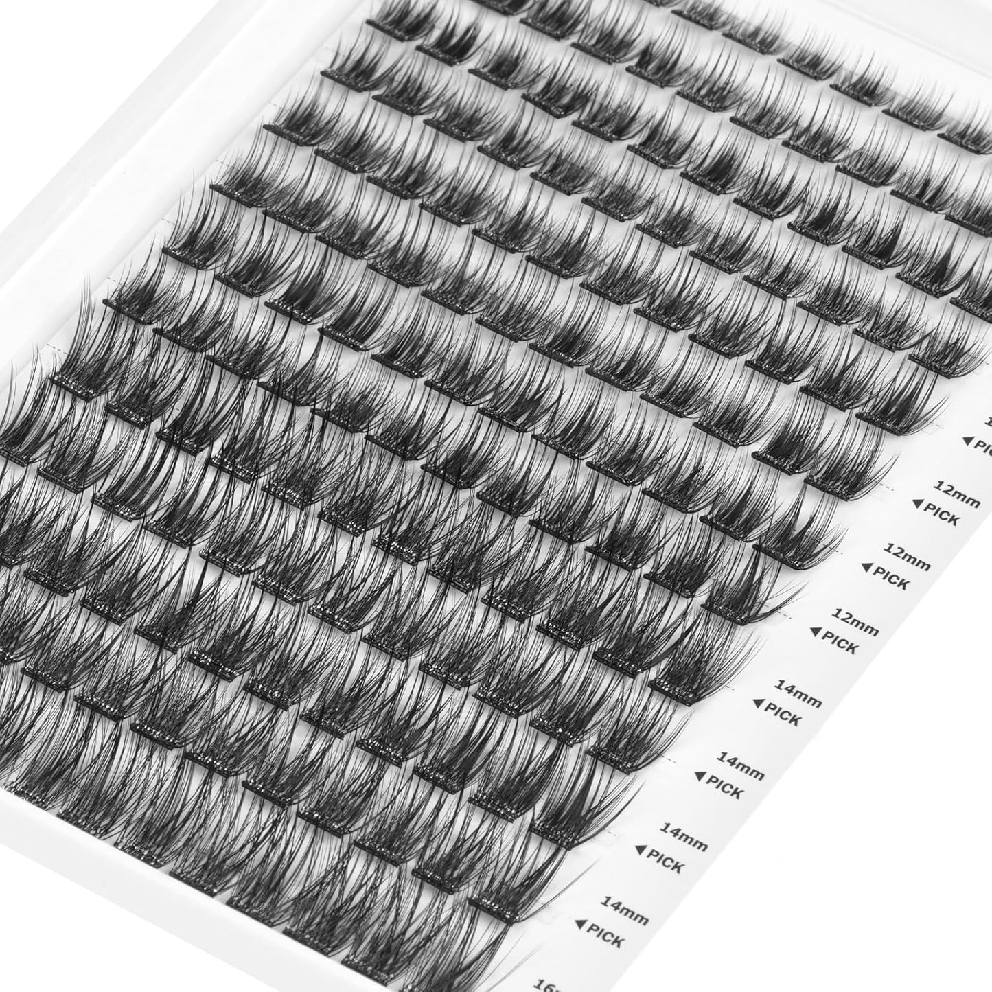 Self Adhesive Eyelashes, 156 Pcs Self Adhesive Eyelash Clusters, No Glue Needed, Invisible 2-Strip Tape - Longer Lasting, No Sticky Residue Pre Glued Eyelashes (Volume-Mixed)