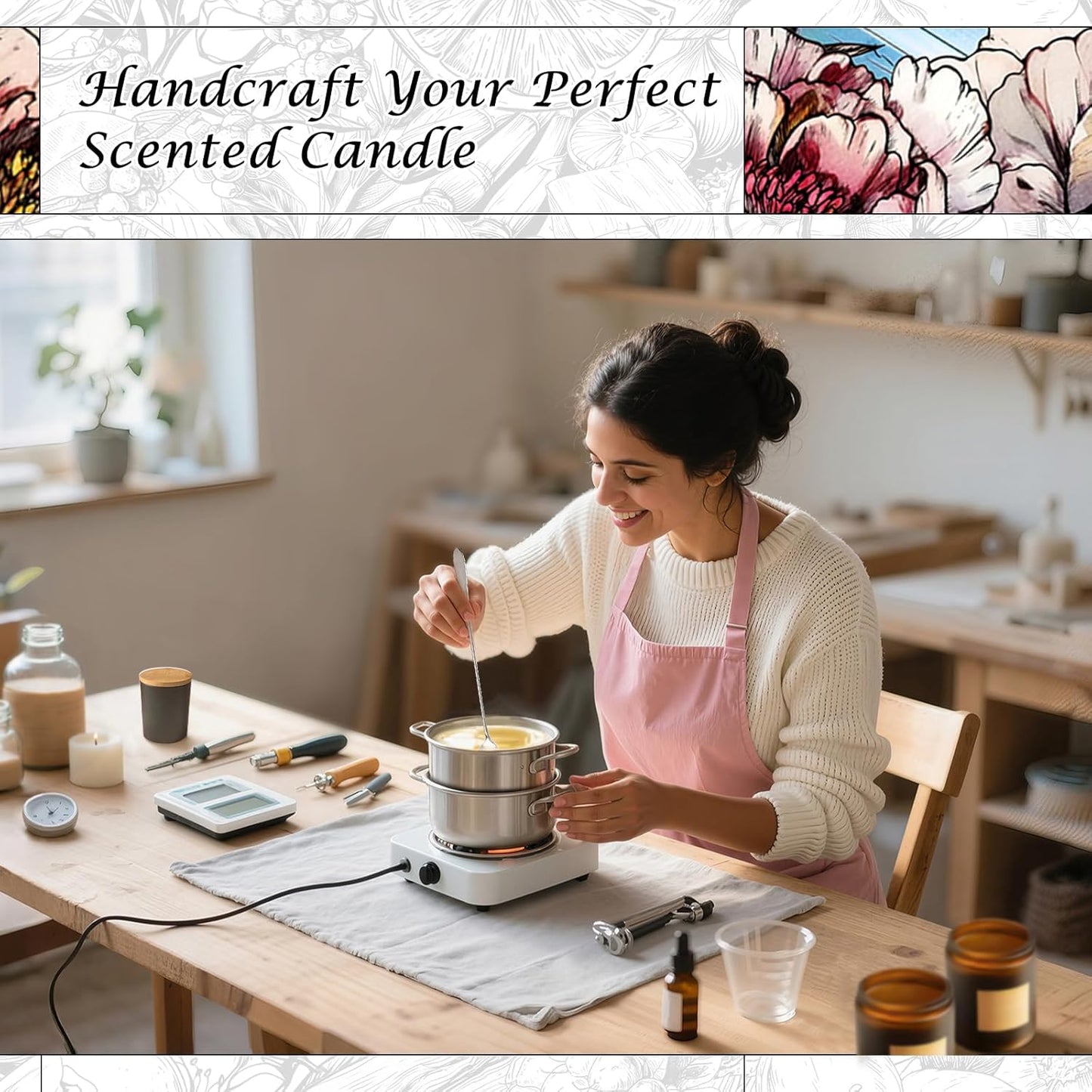 HIQILI Life Serendipity Fragrance Oil for Candle Making, Inspired by Chane. Chance, DIY Perfume, Bath Bombs, Aromatherapy, Long-Lasting Scent - 5.07 Fl Oz